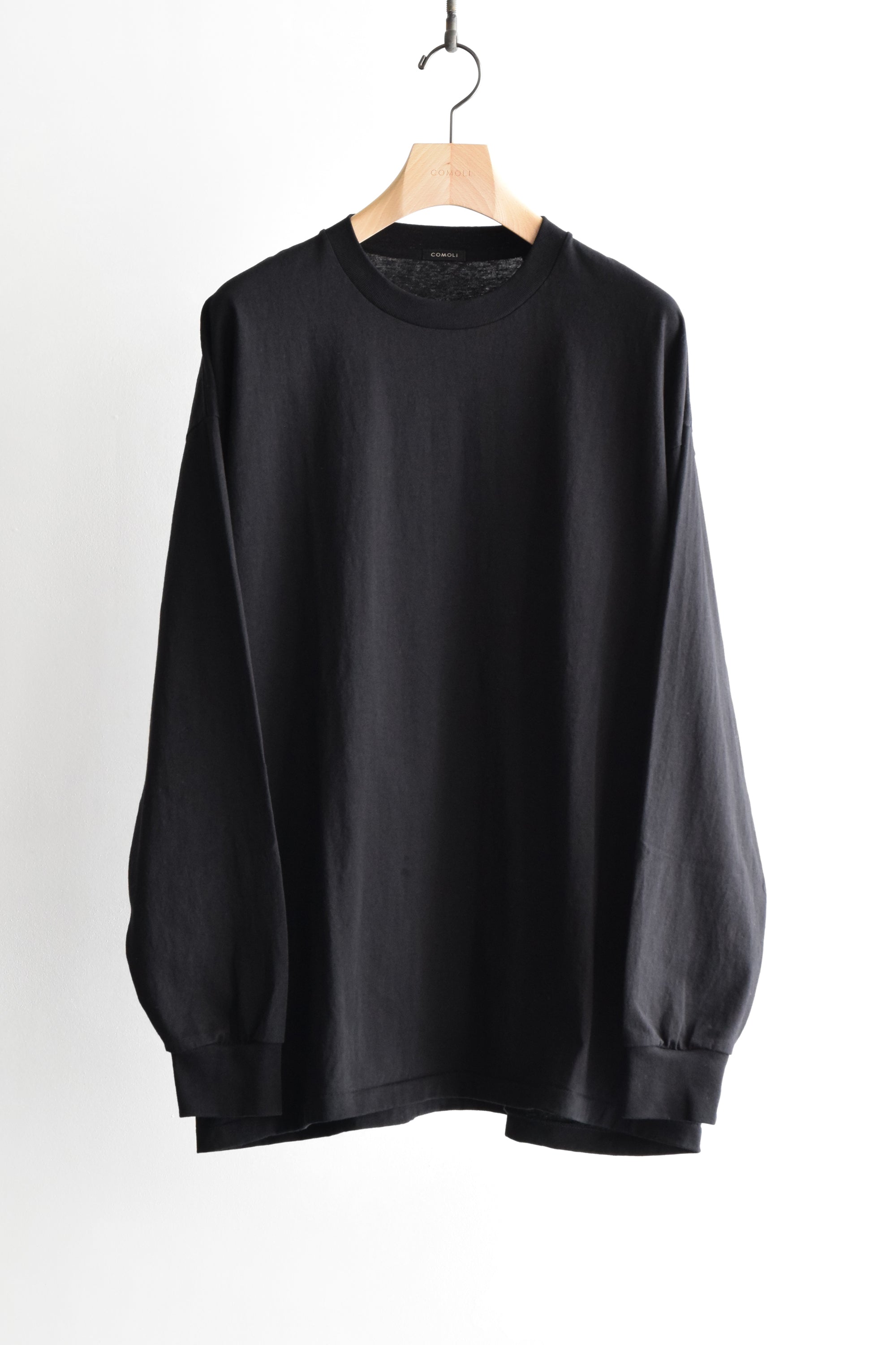 トップス COMOLI COTTON JERSEY LONG SLEEVE T-SHIRT Comoli Cotton Jersey Long Sleeve T-Shirt White – Neighbour