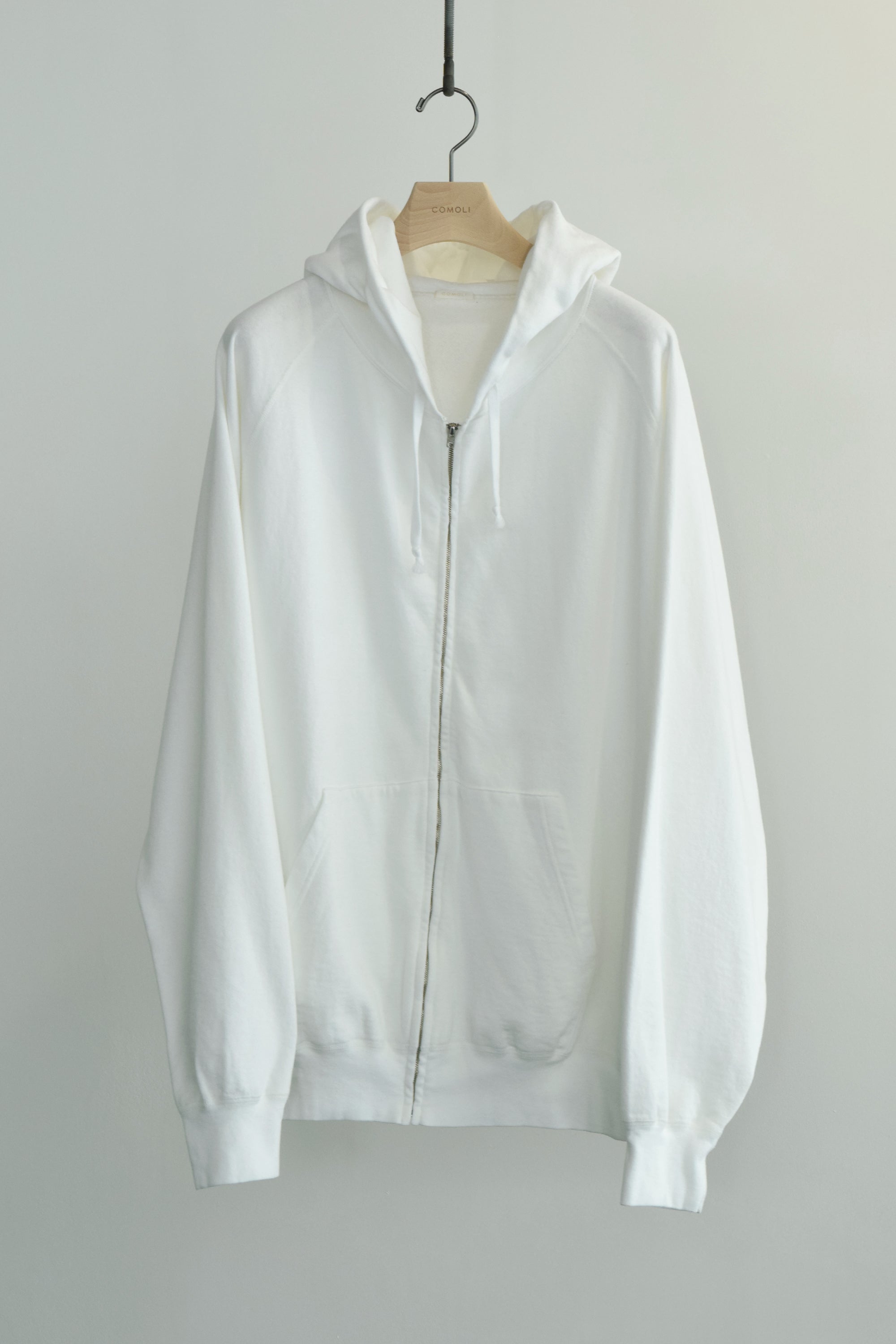 COMOLI2025SS LWコットン裏毛ジップパーカ　3 COMOLI 