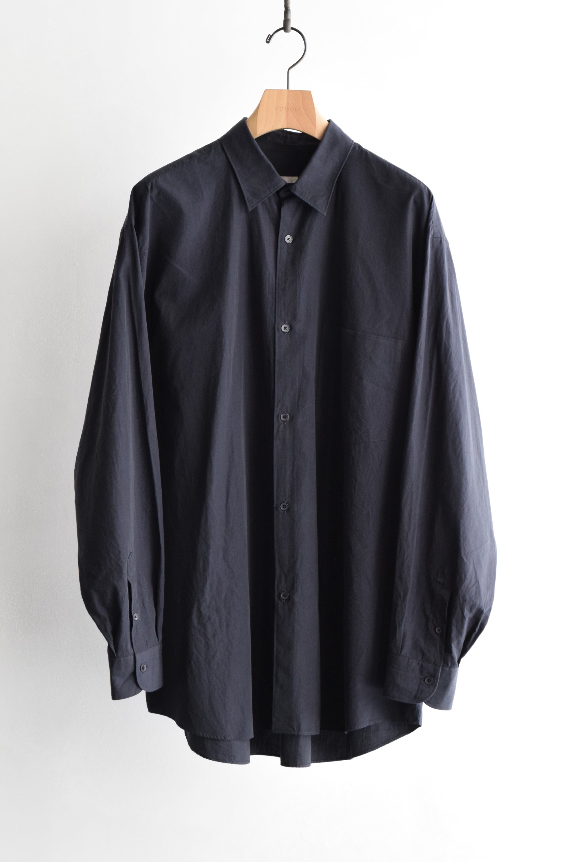 25AW サイズ2 COMOLI コモリシャツ NAVY COMOLI 