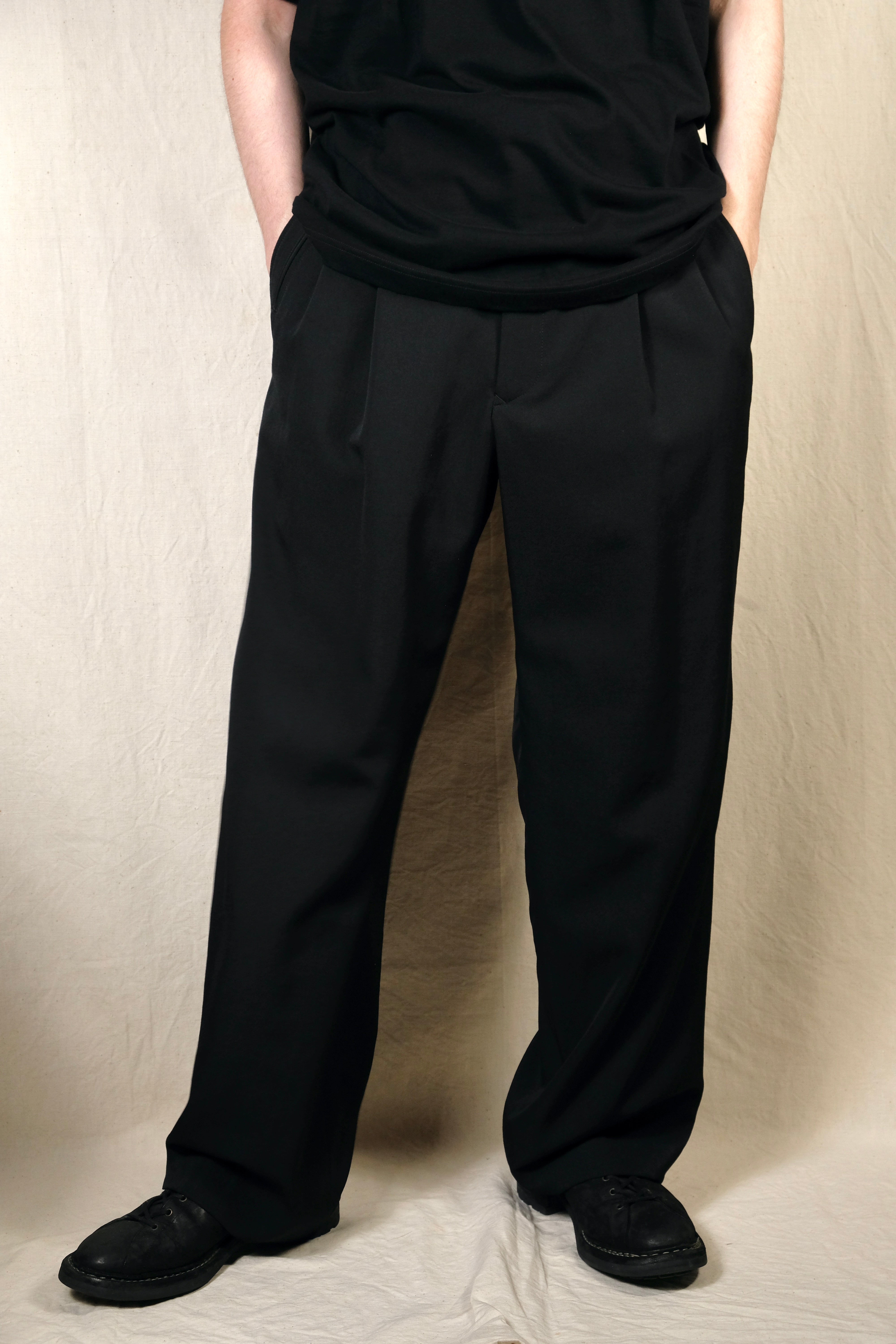 パンツ Y's Saruel pants wool Gabardine Black 3 Y's for men 