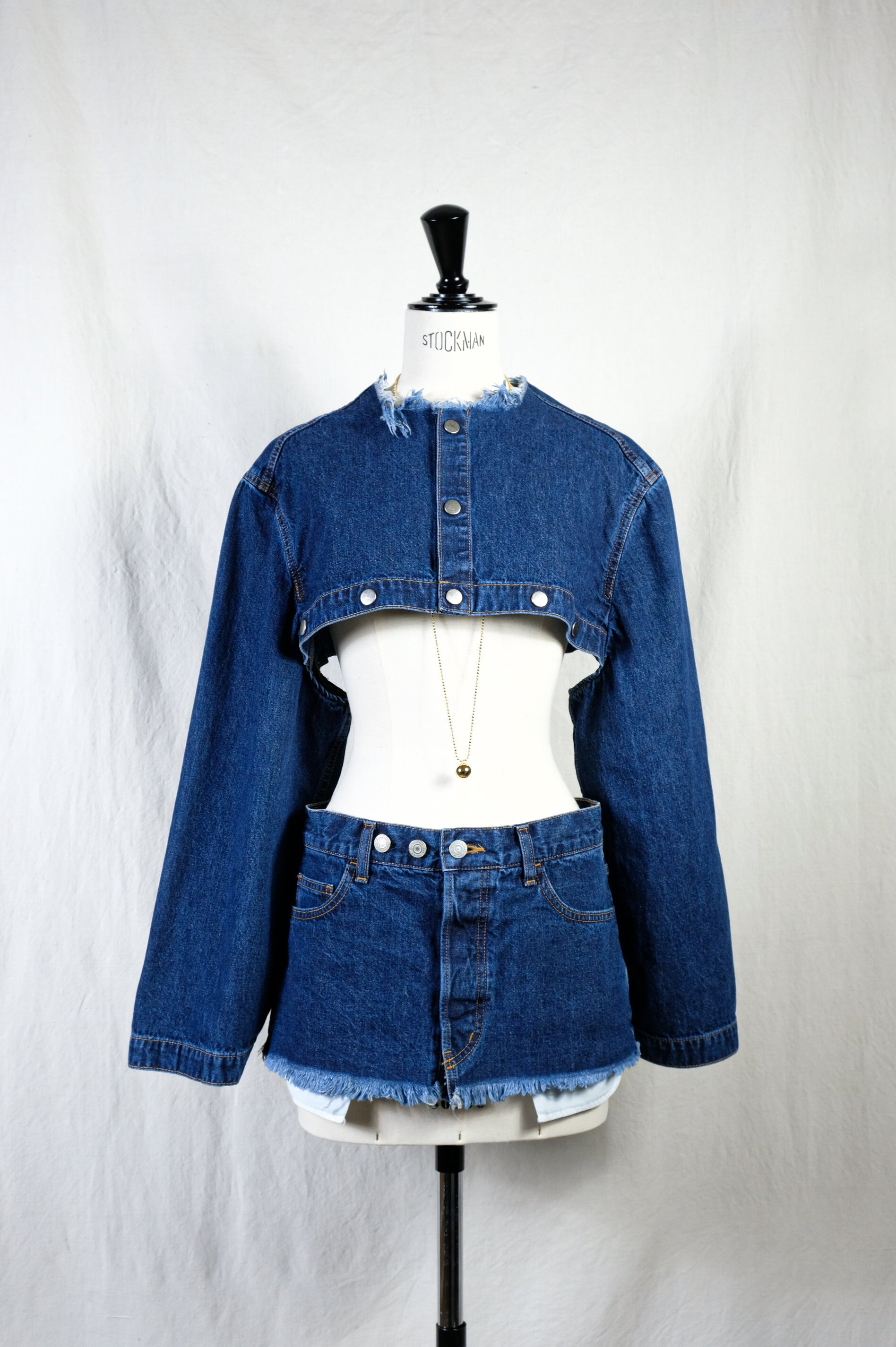 Ajay Denim Short Sleeve Blouse