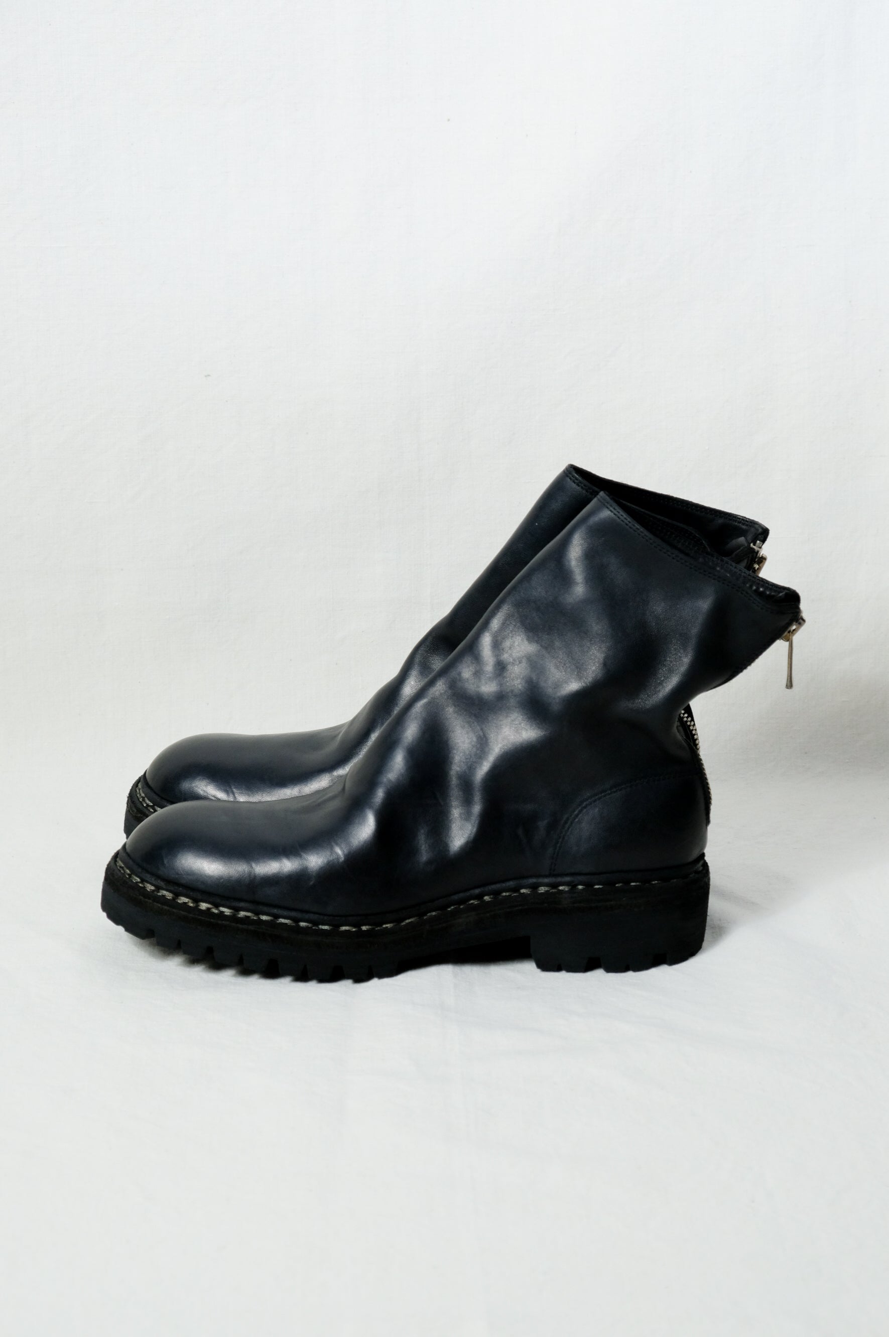 Guidi Back Zip Boot 796V, Black