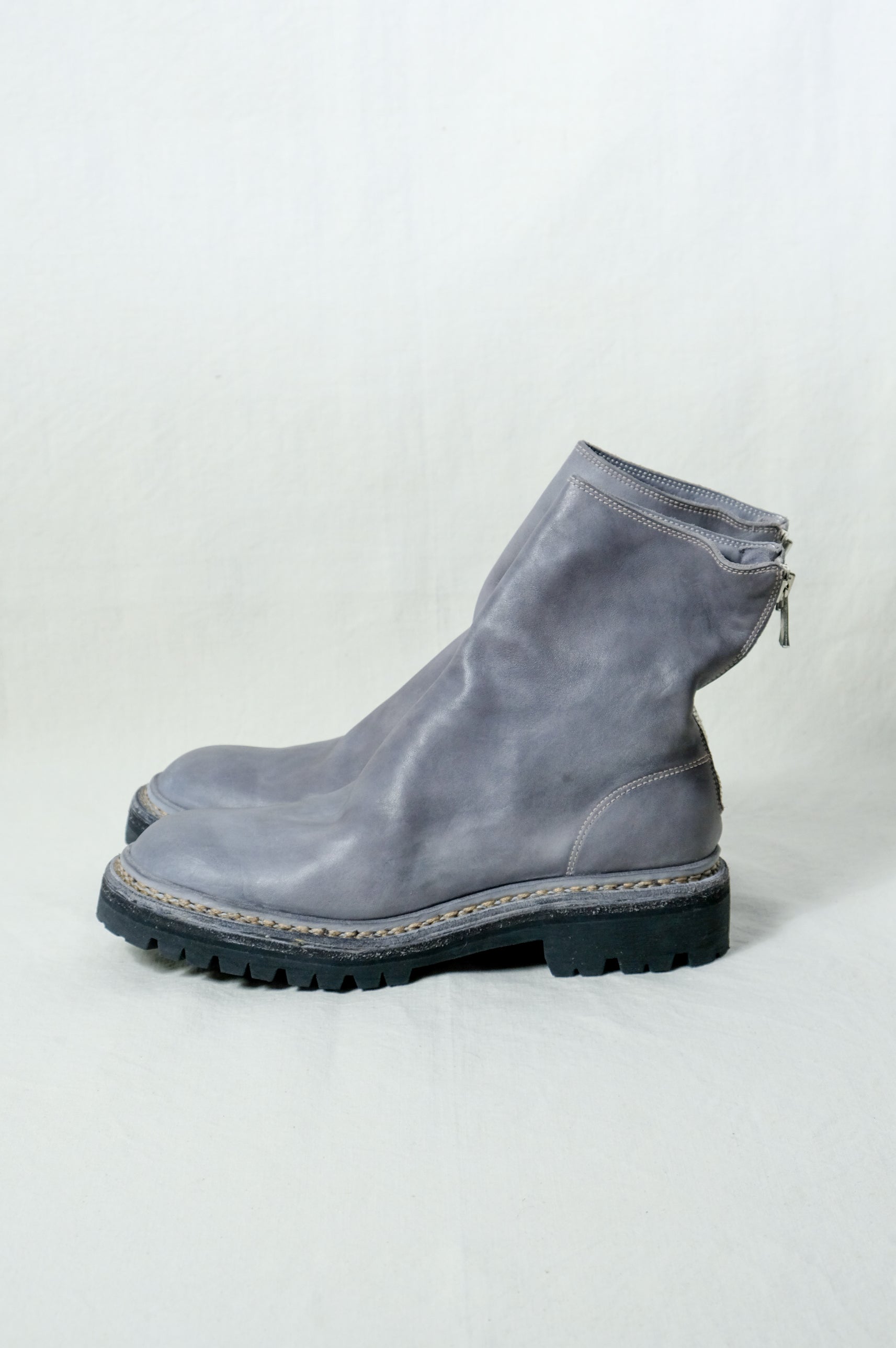 GUIDI 796V HORSE FULL GRAIN BACK ZIP BOOT GRAY