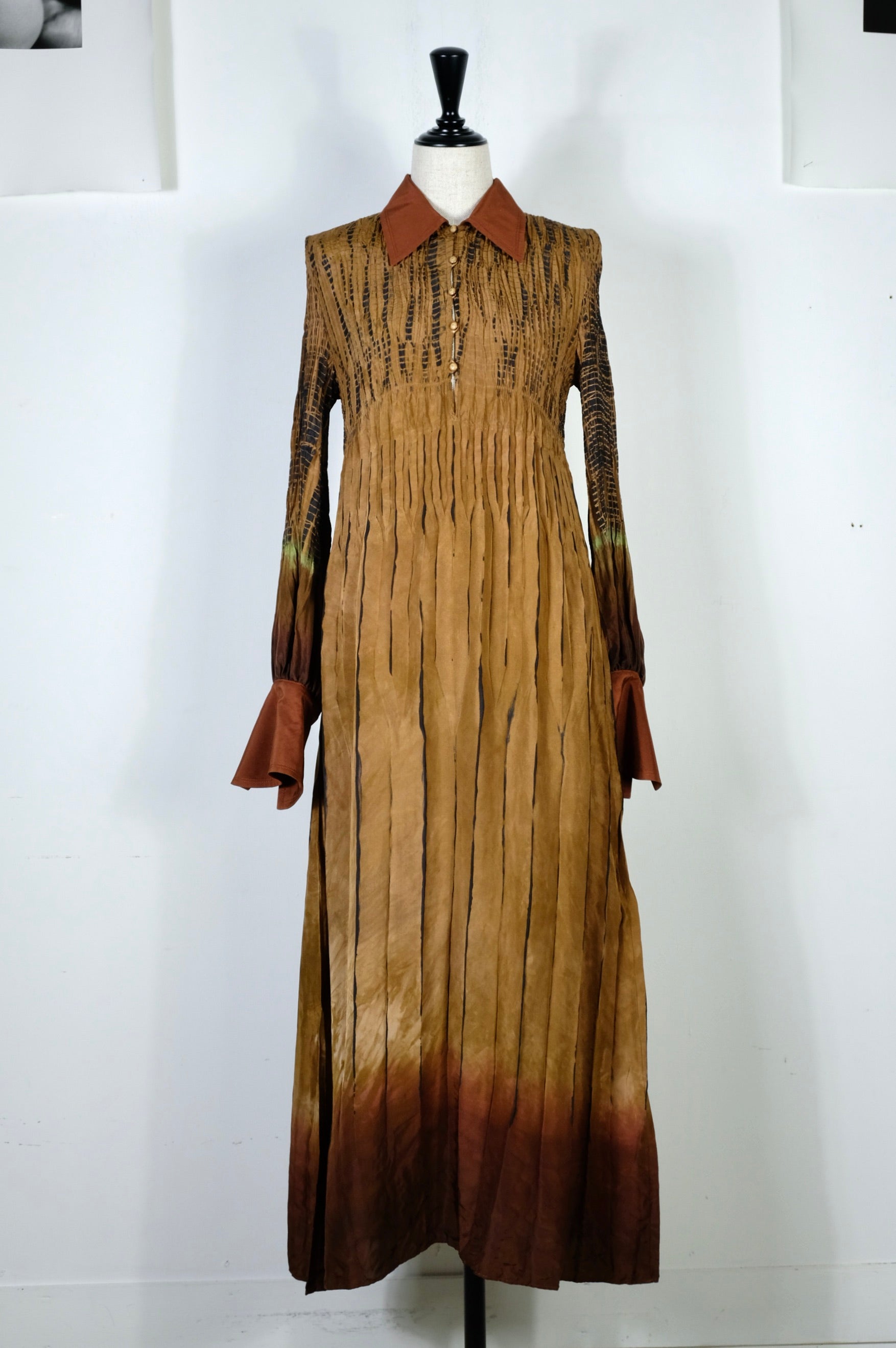 Arimatsu Shibori Ombre Dyed Silk Dress_ Mame Kurogouchi 