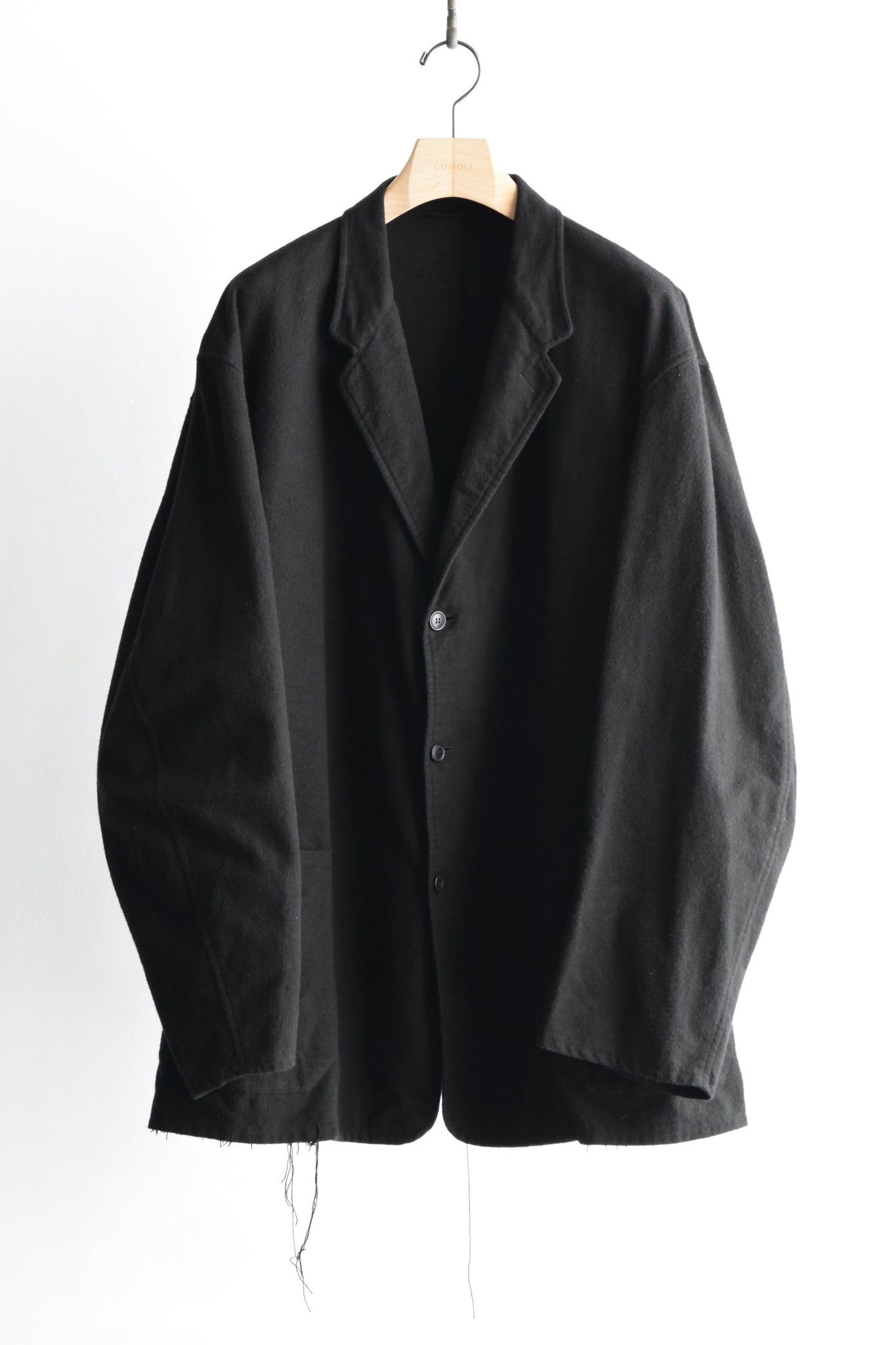 COMOLI "Cotton Flannel Jacket/Black"