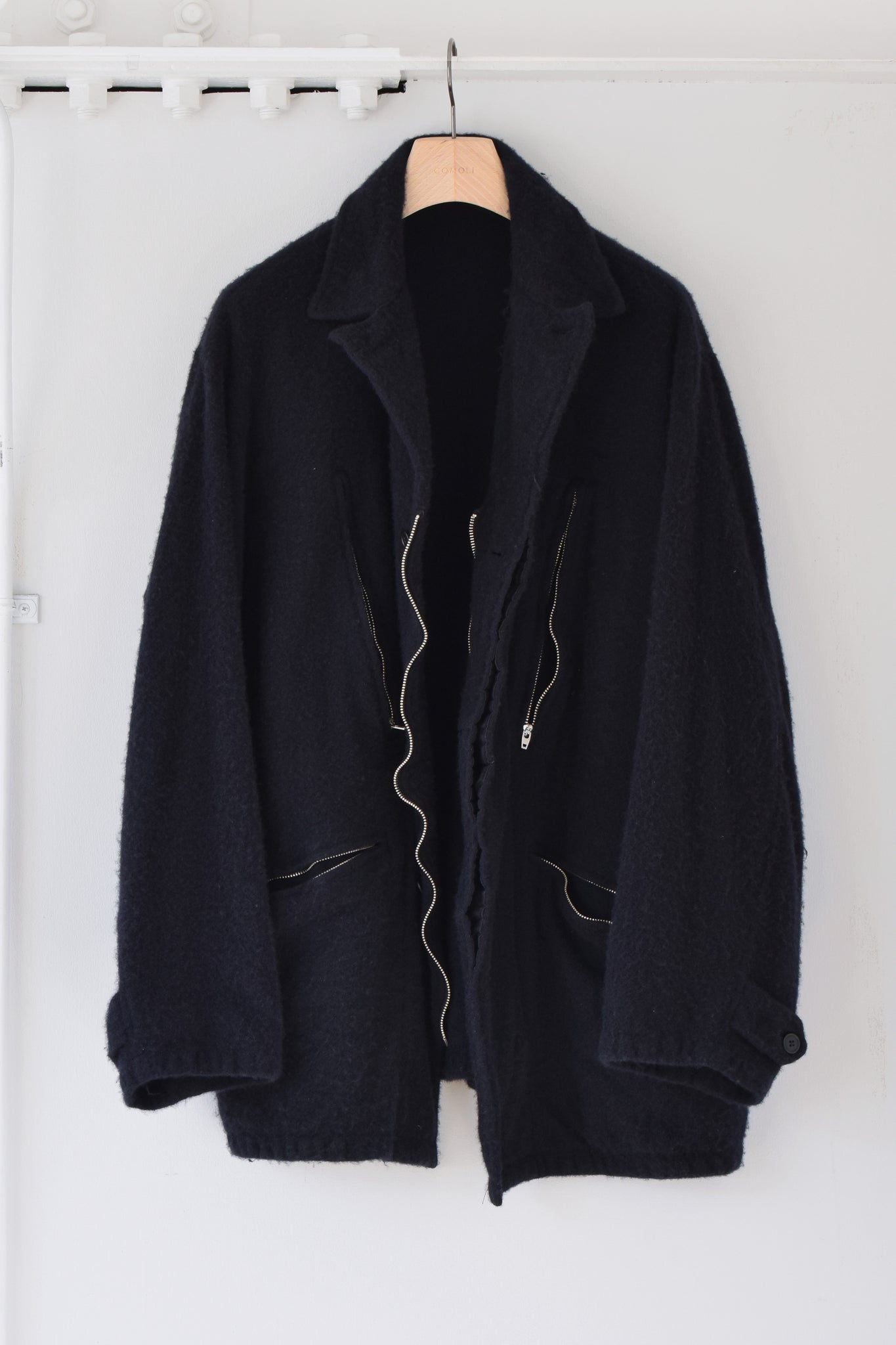COMOLI "Fulsified wool military jacket / NAVY"