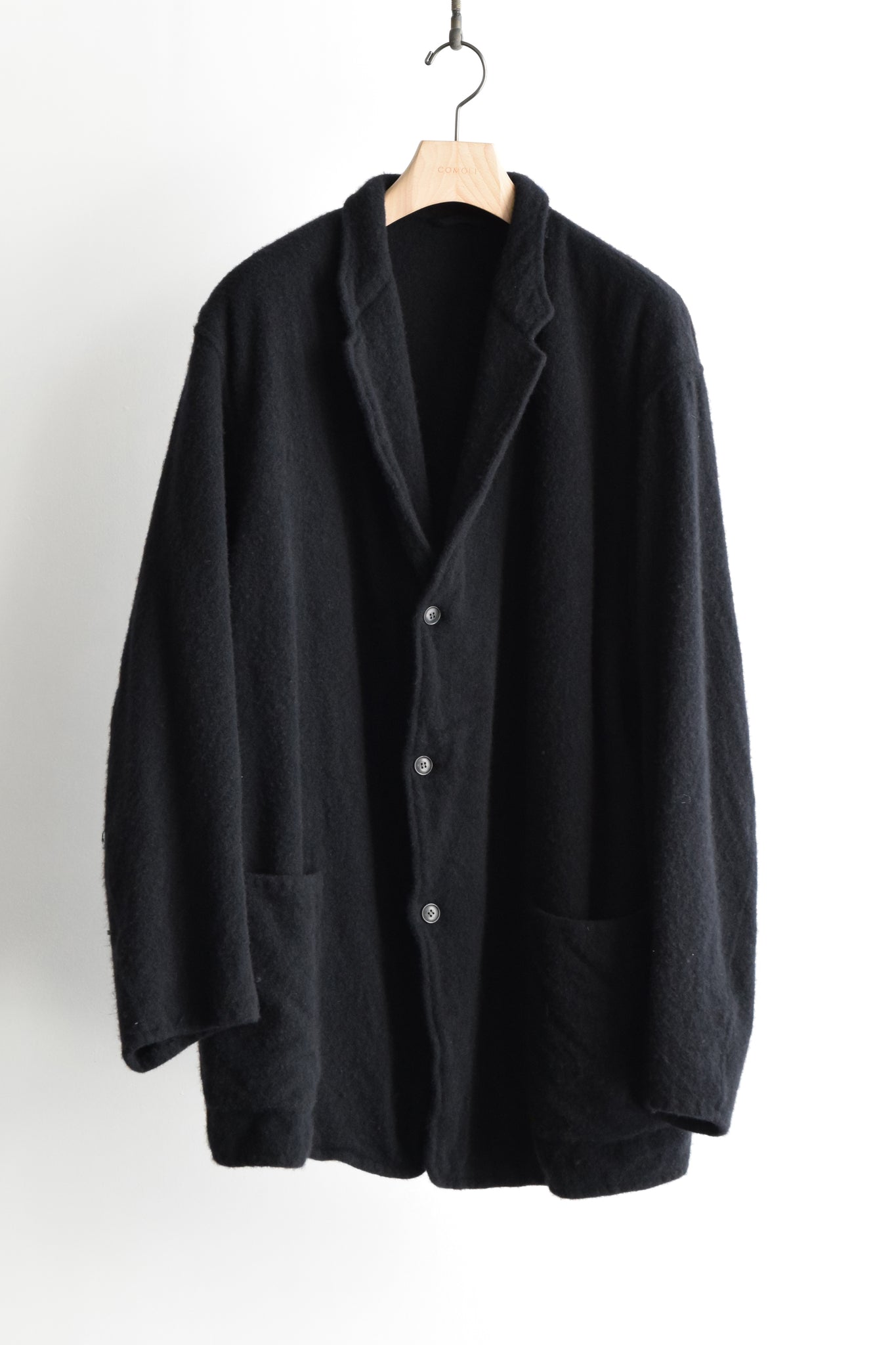 COMOLI "축융 모직 재킷 / BLACK"