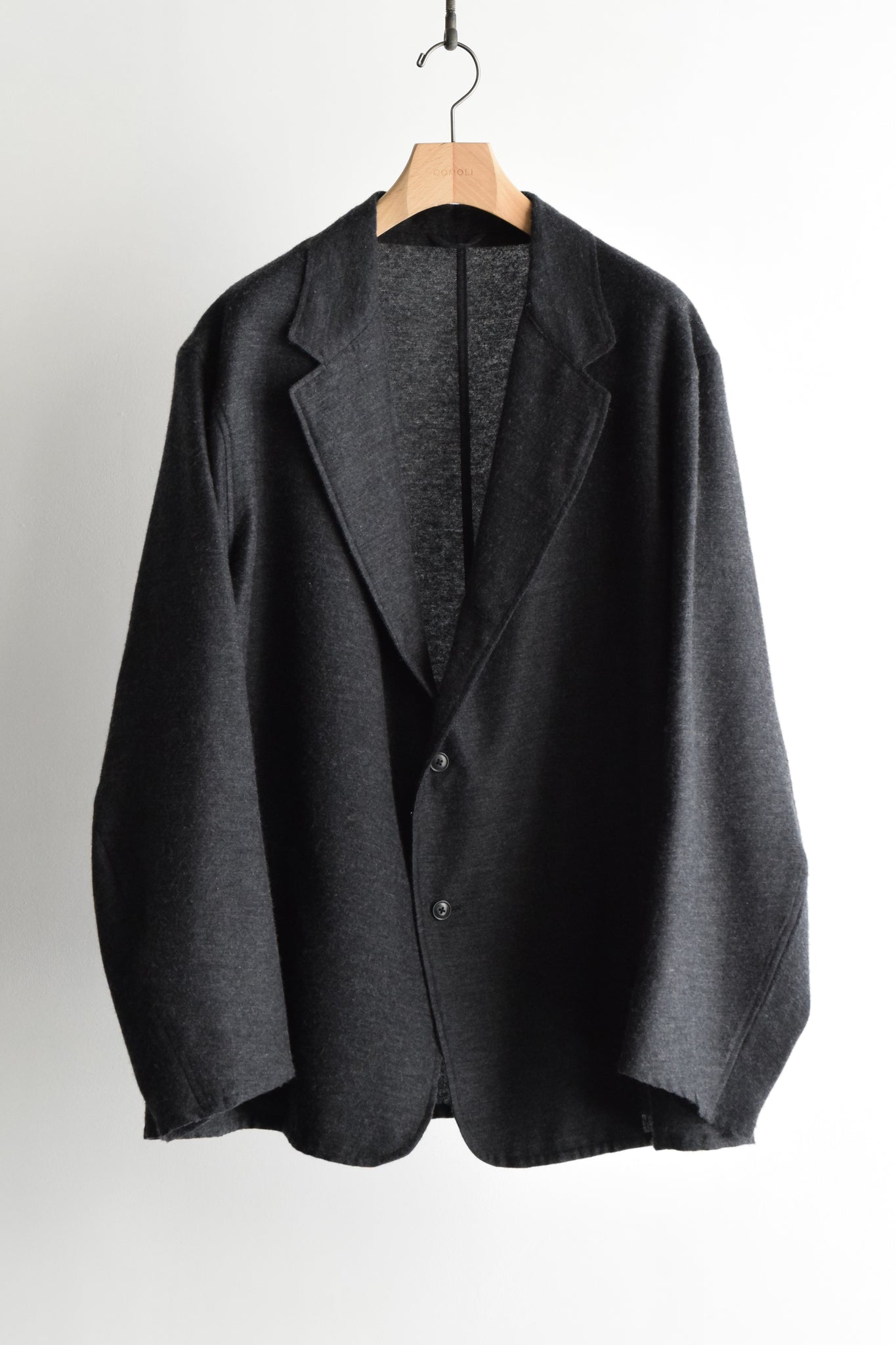 COMOLI "Cashmere and Silk Jacket/Charcoal"