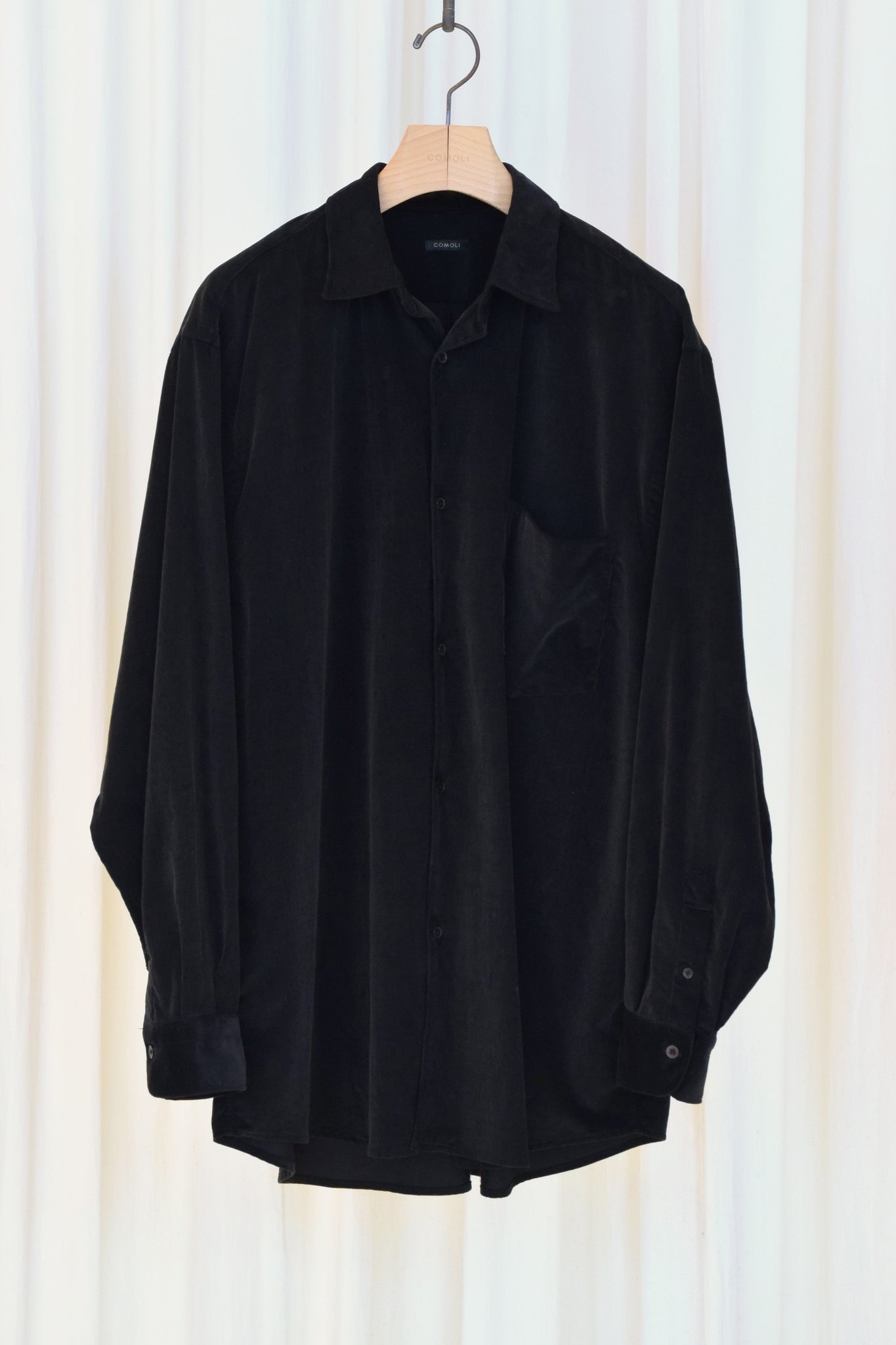 COMOLI "Corduroy COMOLI shirt / BLACK"