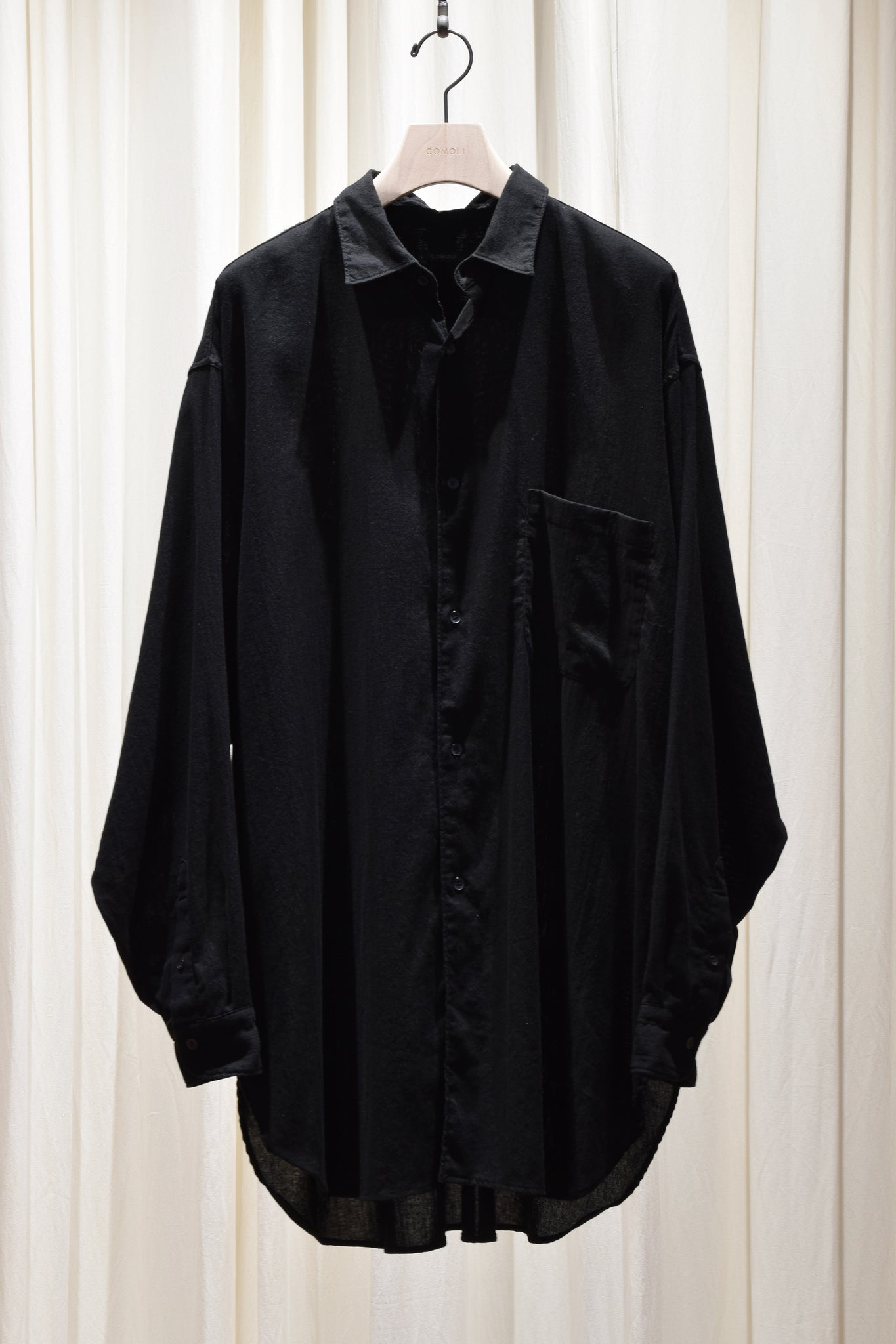 COMOLI "オックスフォード シャツ / BLACK"