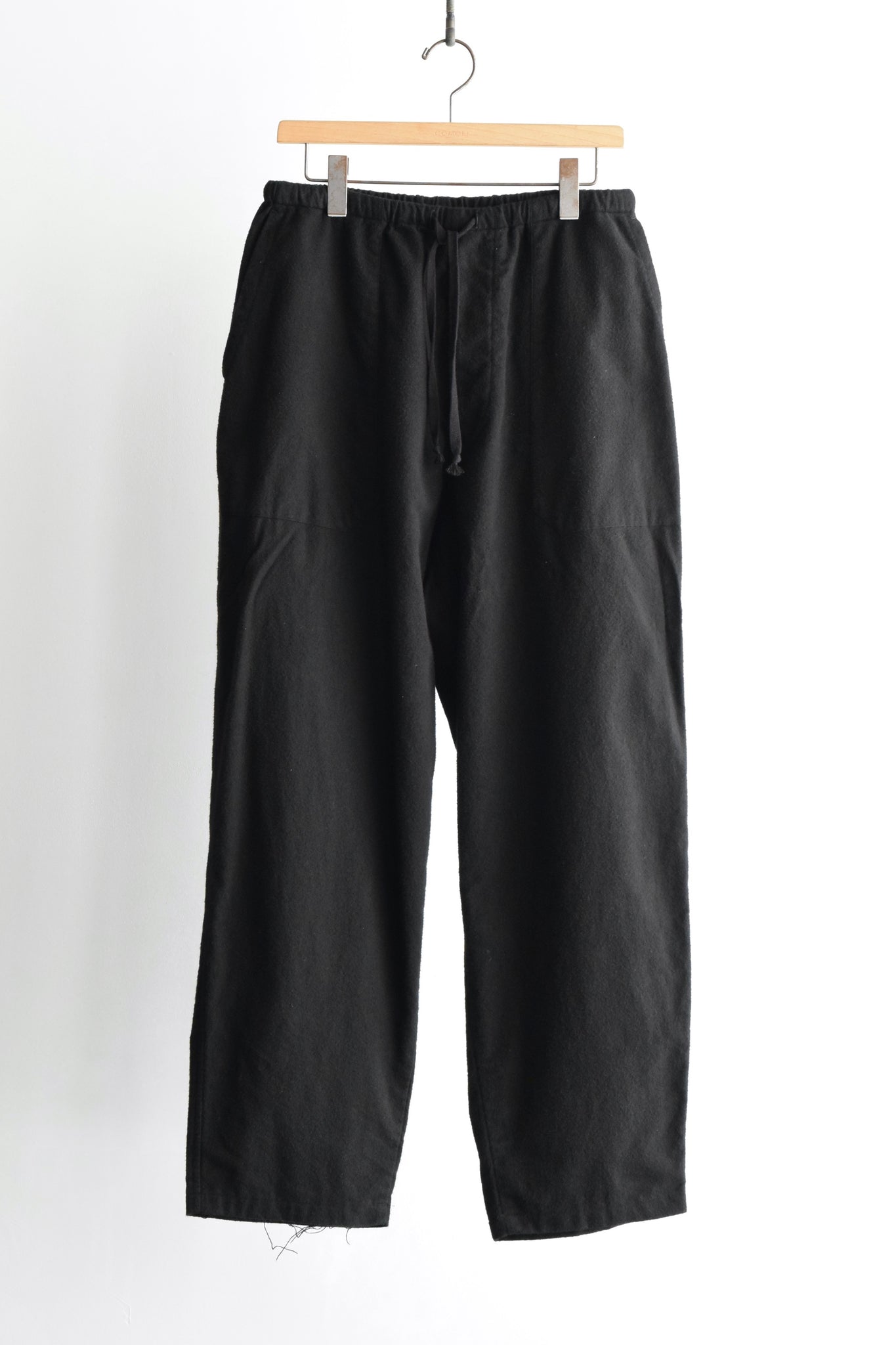 COMOLI "Cotton Flannel Tapered Pants/Black"