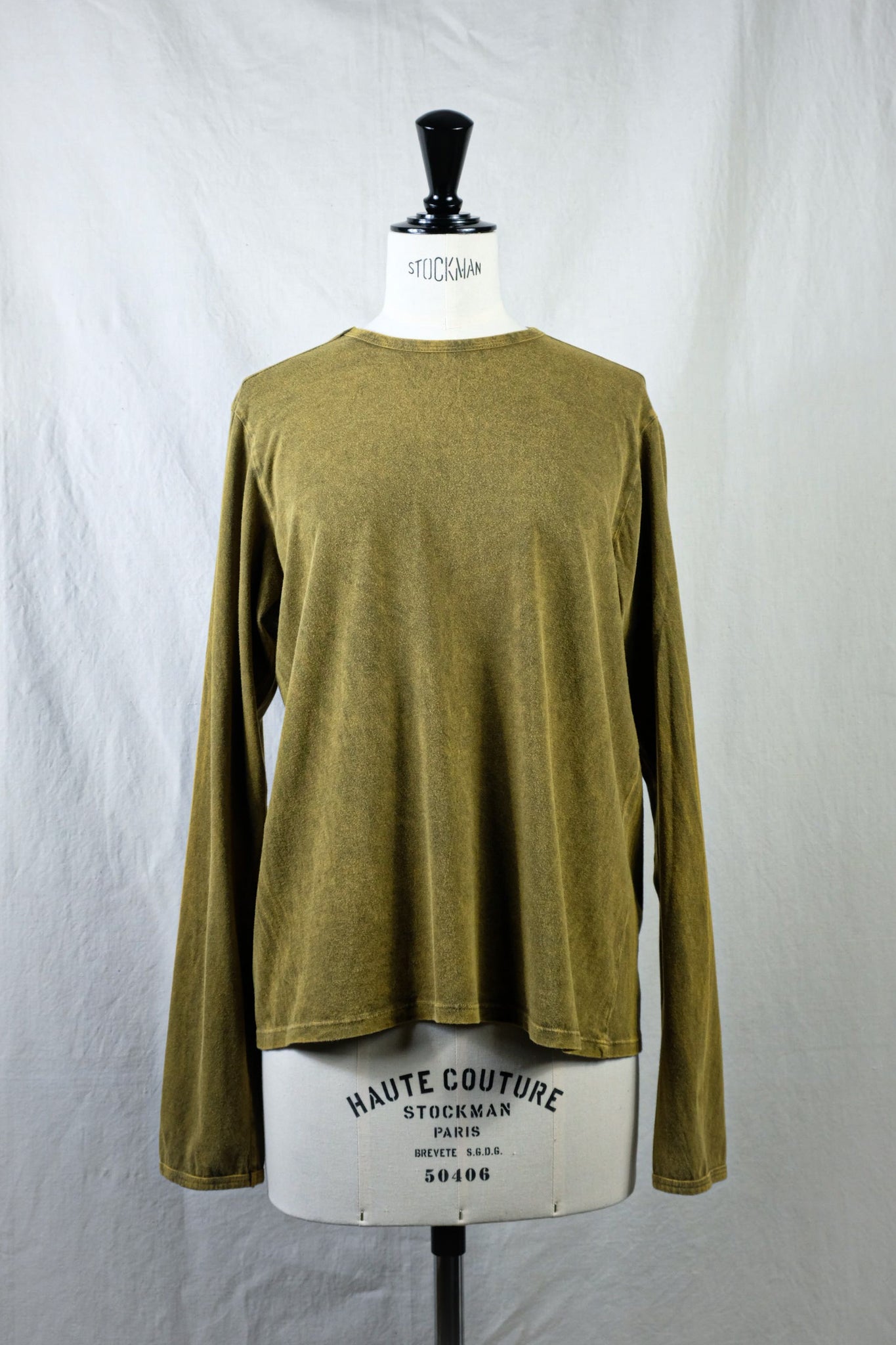 Gabriela Coll Garments "NO.87 ORGANIC COTTON LONG SLEEVE T-SHIRT / OLIVE"