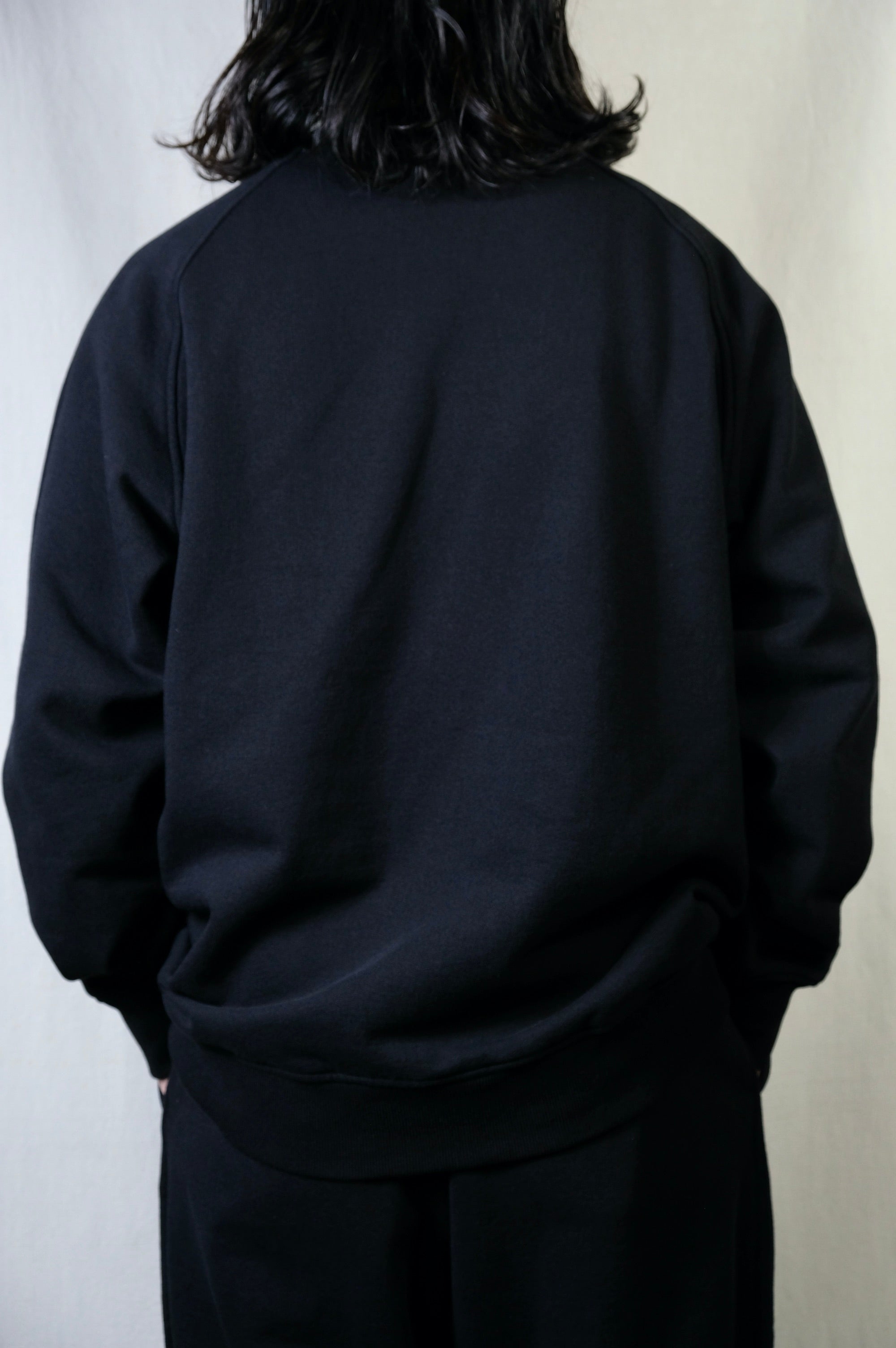 comoli 製品染めスウェットクルーネック 黒 size4 COMOLI（コモリ