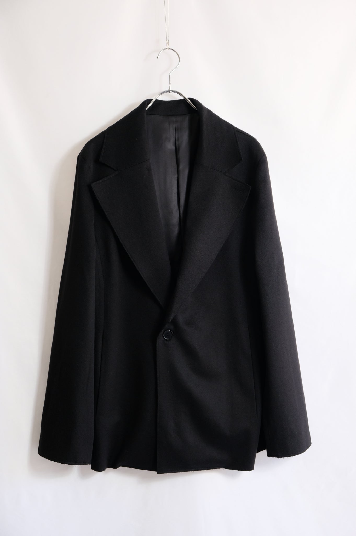 GABRIELA COLL GARMENTS "NO.173 HEAVY WOOL TWO BUTTON JACKET (MEN'S) / BLACK"