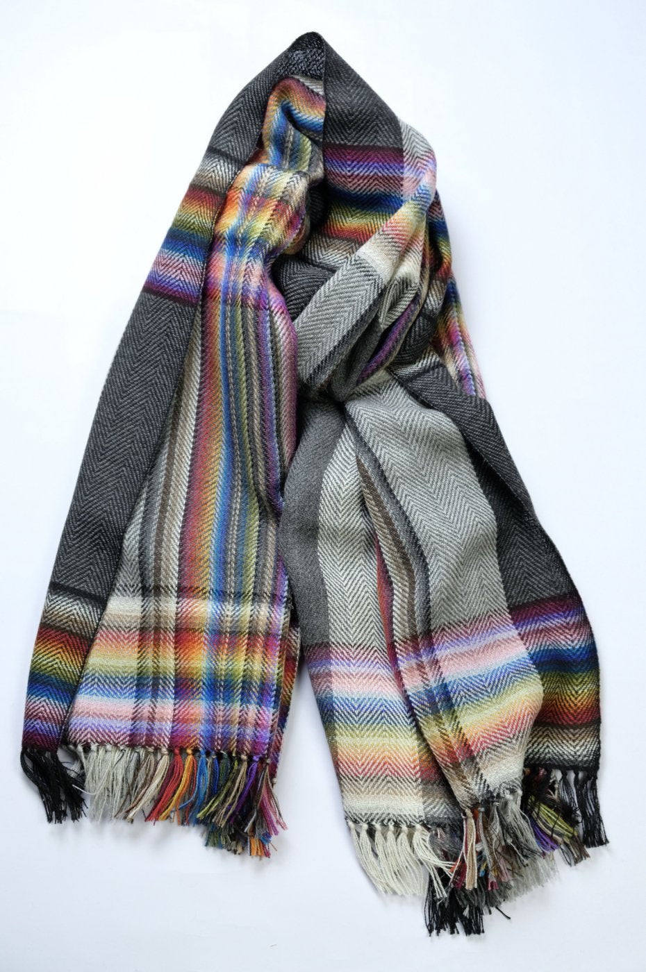 THE INOUE BROTHERS... "Multi Coloured Stole / GREY"