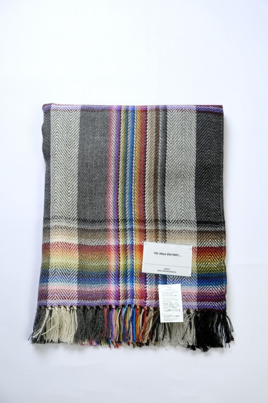 THE INOUE BROTHERS... "Multi Coloured Scarf/GREY"
