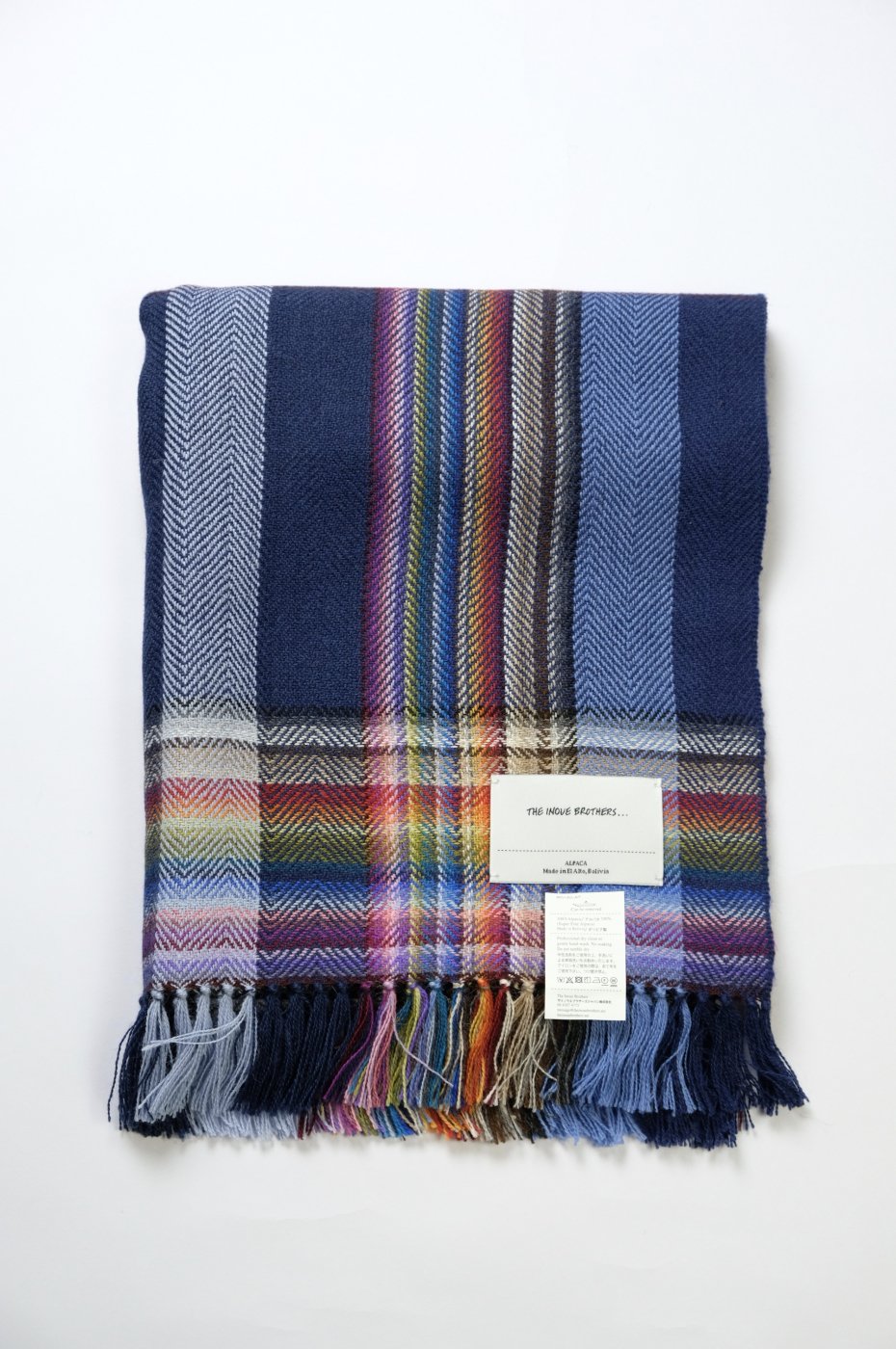 THE INOUE BROTHERS... "Multi Coloured Scarf/NAVY"