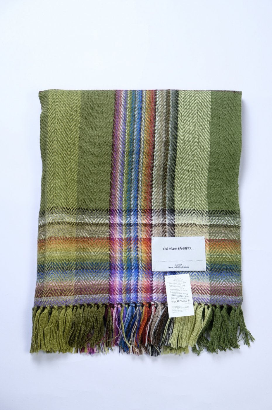 THE INOUE BROTHERS... "Multi Coloured Scarf/GREEN"