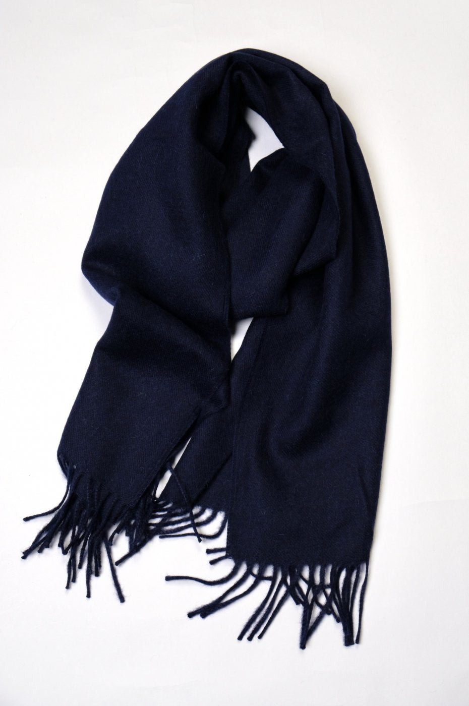 THE INOUE BROTHERS...THE INOUE BROTHERS-BRUSHED SCARF-NAVY