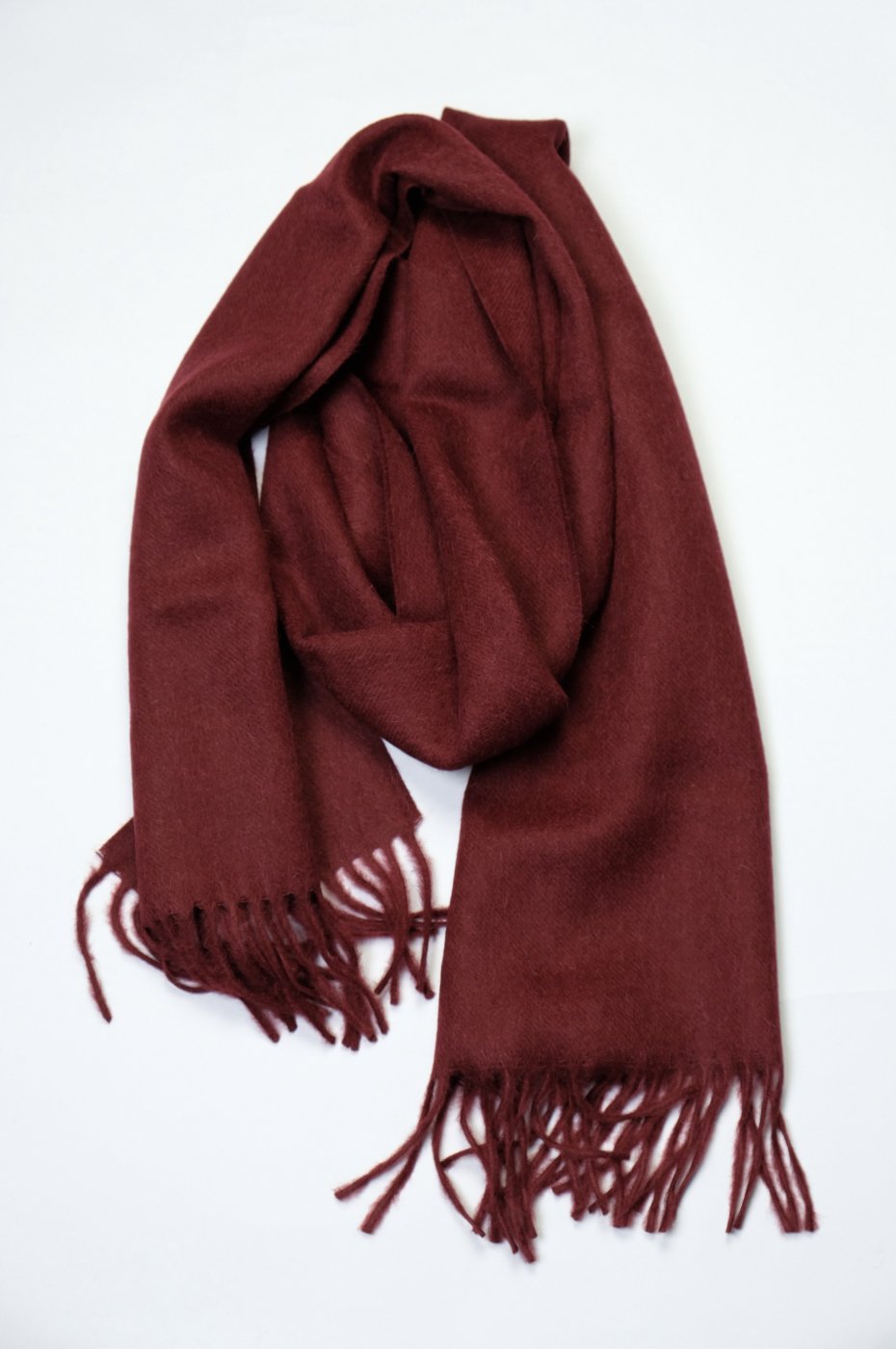 THE INOUE BROTHERS... "BRUSHED SCARF/BURGUNDY"