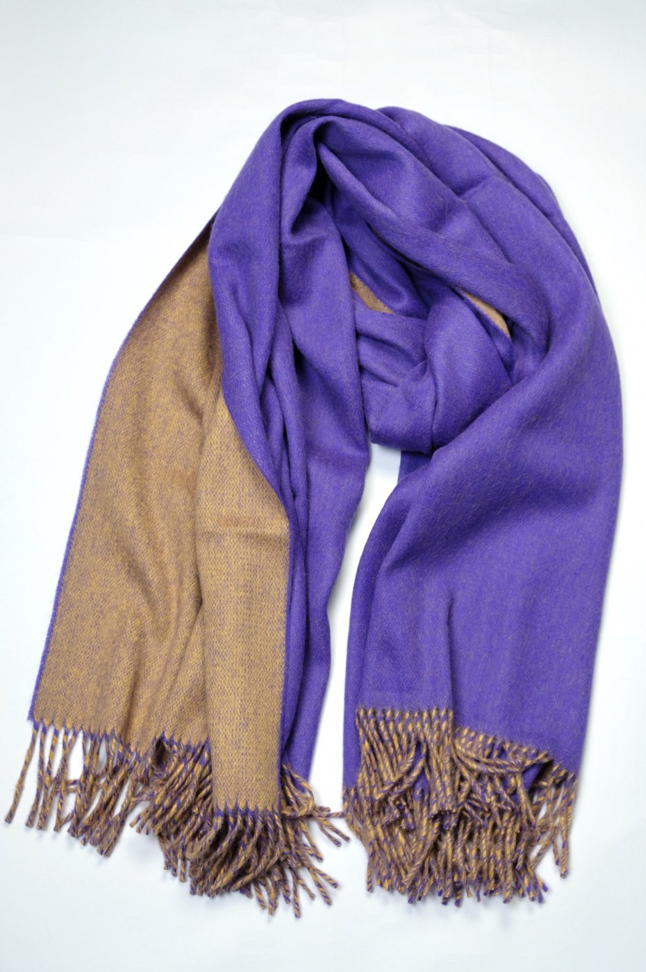 THE INOUE BROTHERS... "DOUBLE FACED LARGE BRUSHED STOLE / PURPLE×YELLOW"