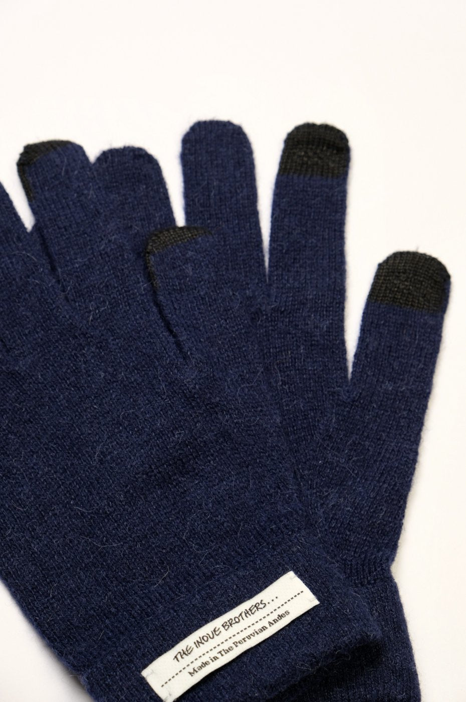 THE INOUE BROTHERS アルパカグローブ THE INOUE BROTHERS NAVY BLUE ALPACA WOOL TECH FRIENDLY