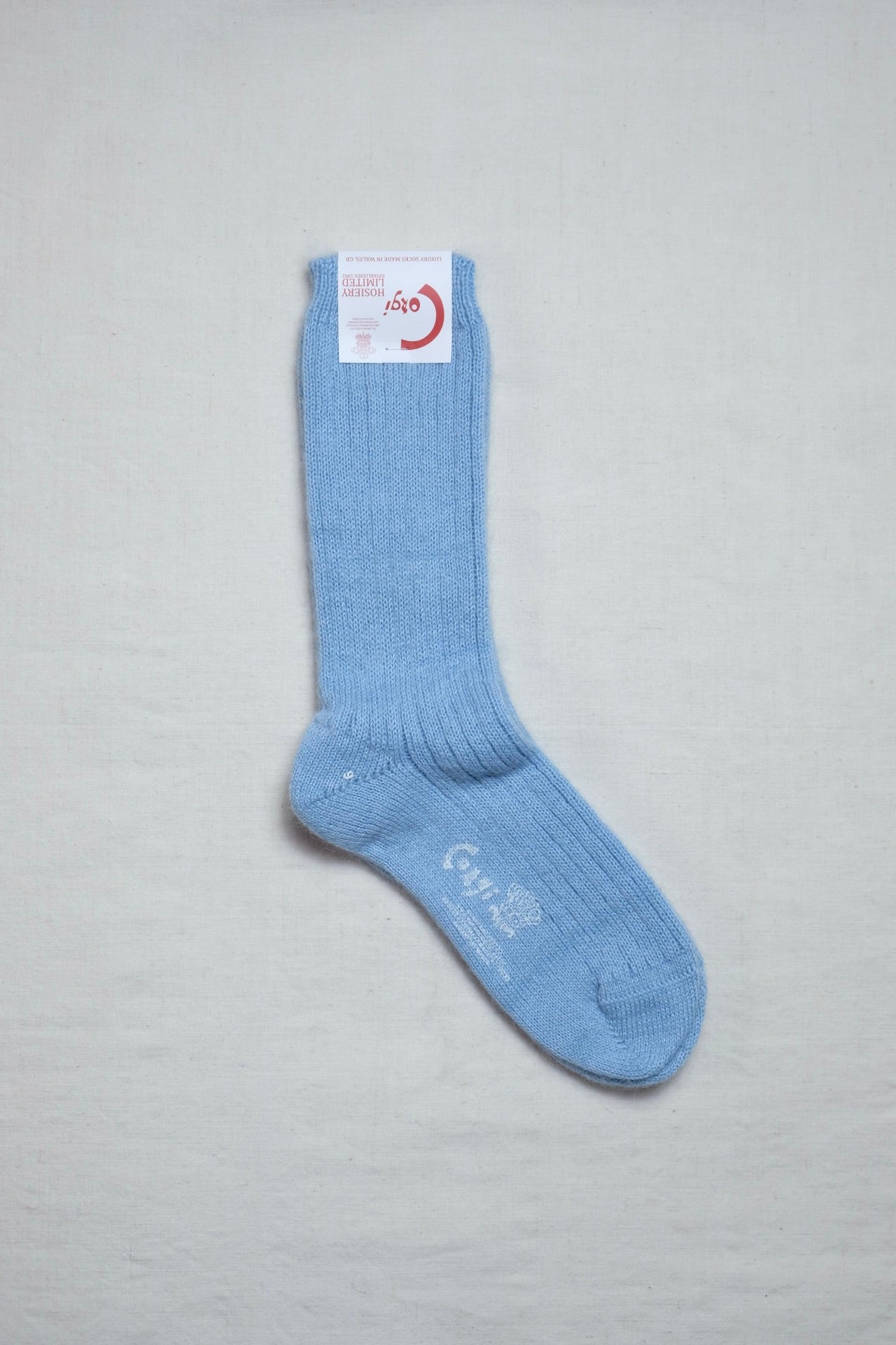 Corgi "PLAIN MOHAIR SOCKS / SKY BLUE"