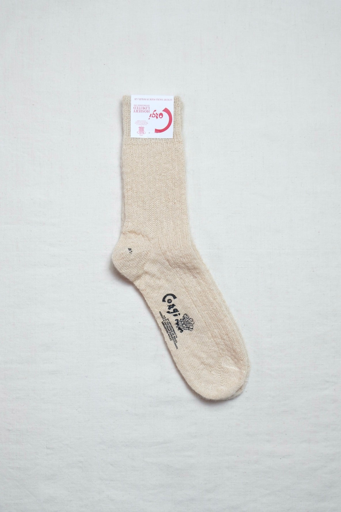 Corgi "PLAIN MOHAIR SOCKS / BEIGE"