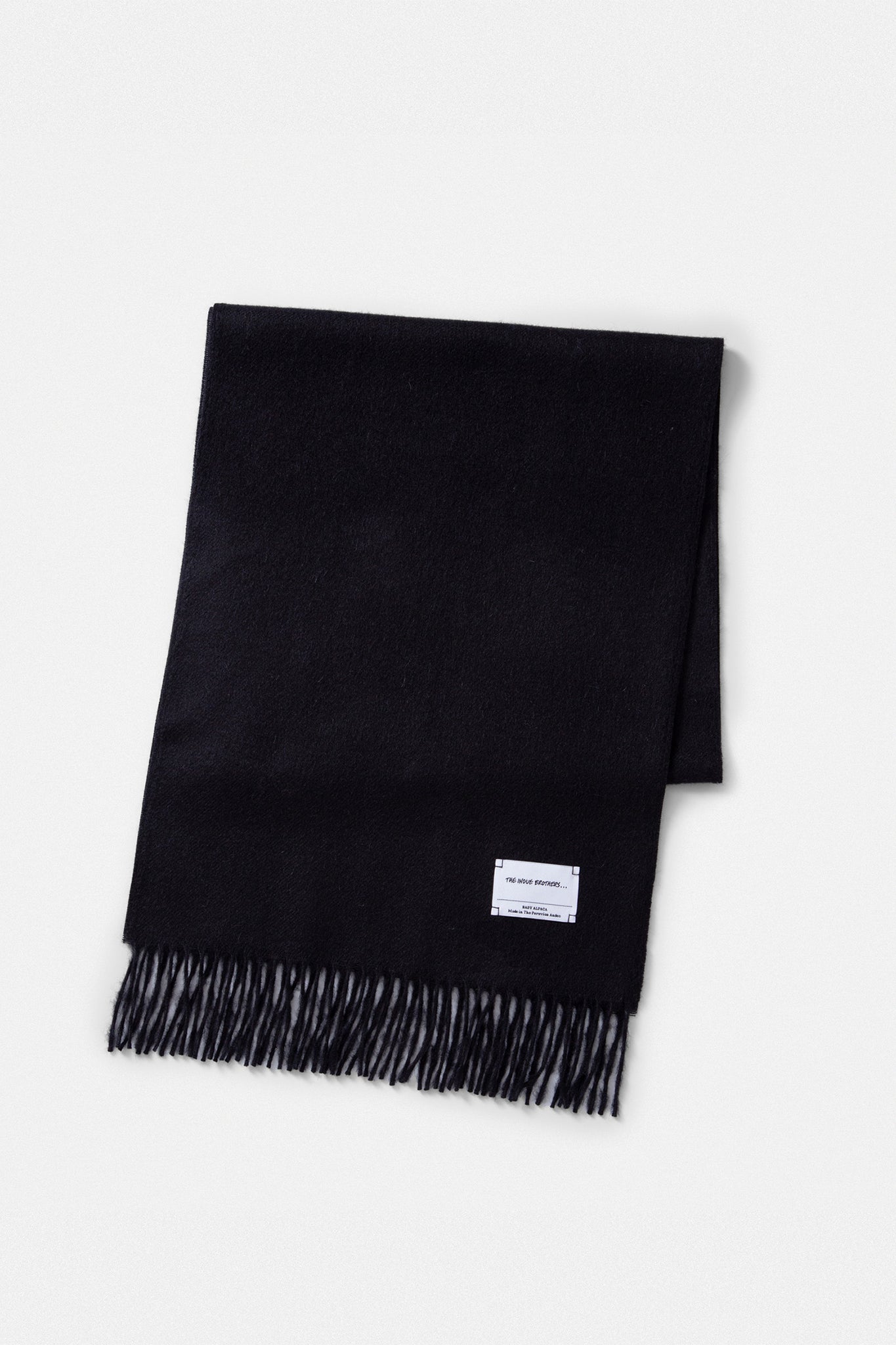 THE INOUE BROTHERS..."BRUSHED SCARF/BLACK"