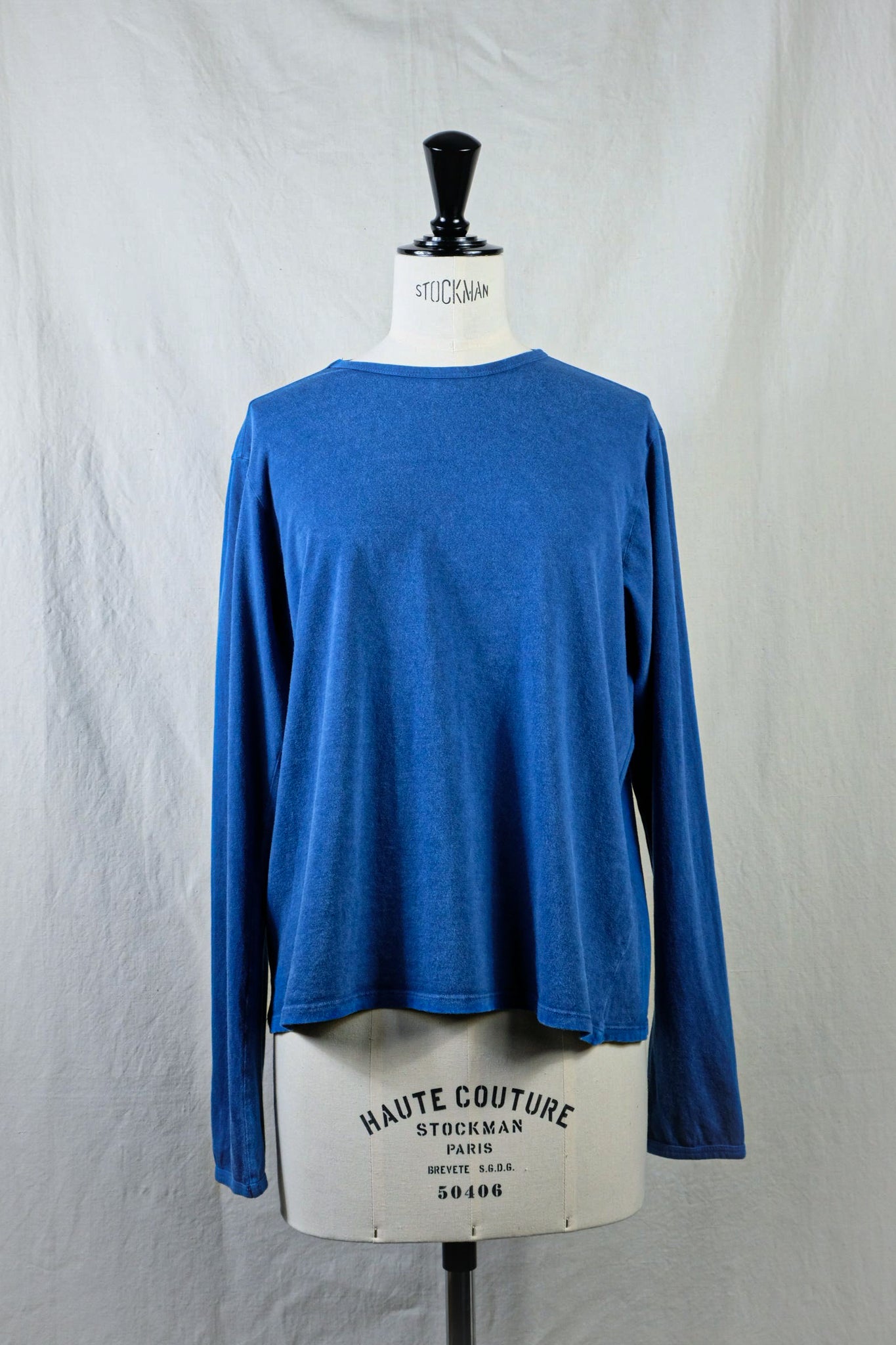 Gabriela Coll Garments "NO.87 ORGANIC COTTON LONG SLEEVE T-SHIRT / BLUE"