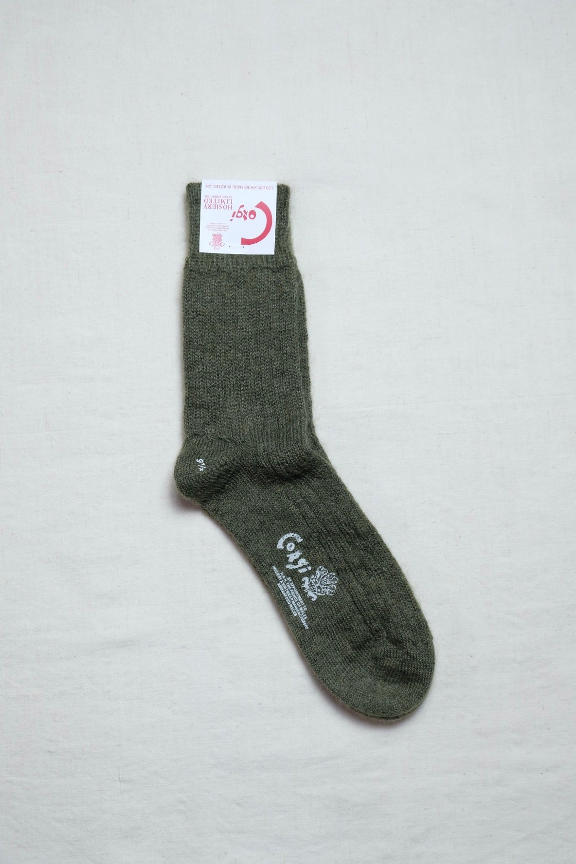 Corgi "PLAIN MOHAIR SOCKS / KHAKI"