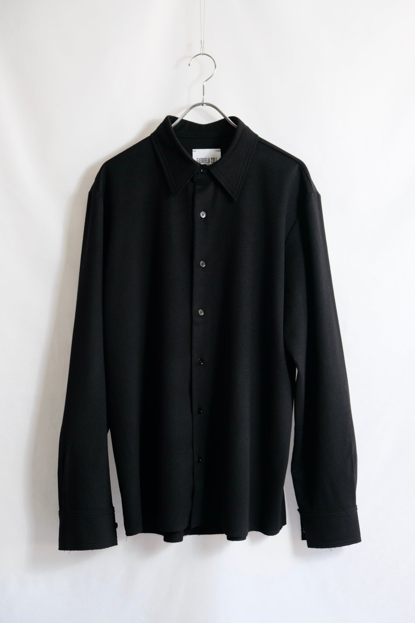 Gabriela Coll Garments "NO.197 HEAVY WOOL SHIRT (MEN'S) / BLACK" 