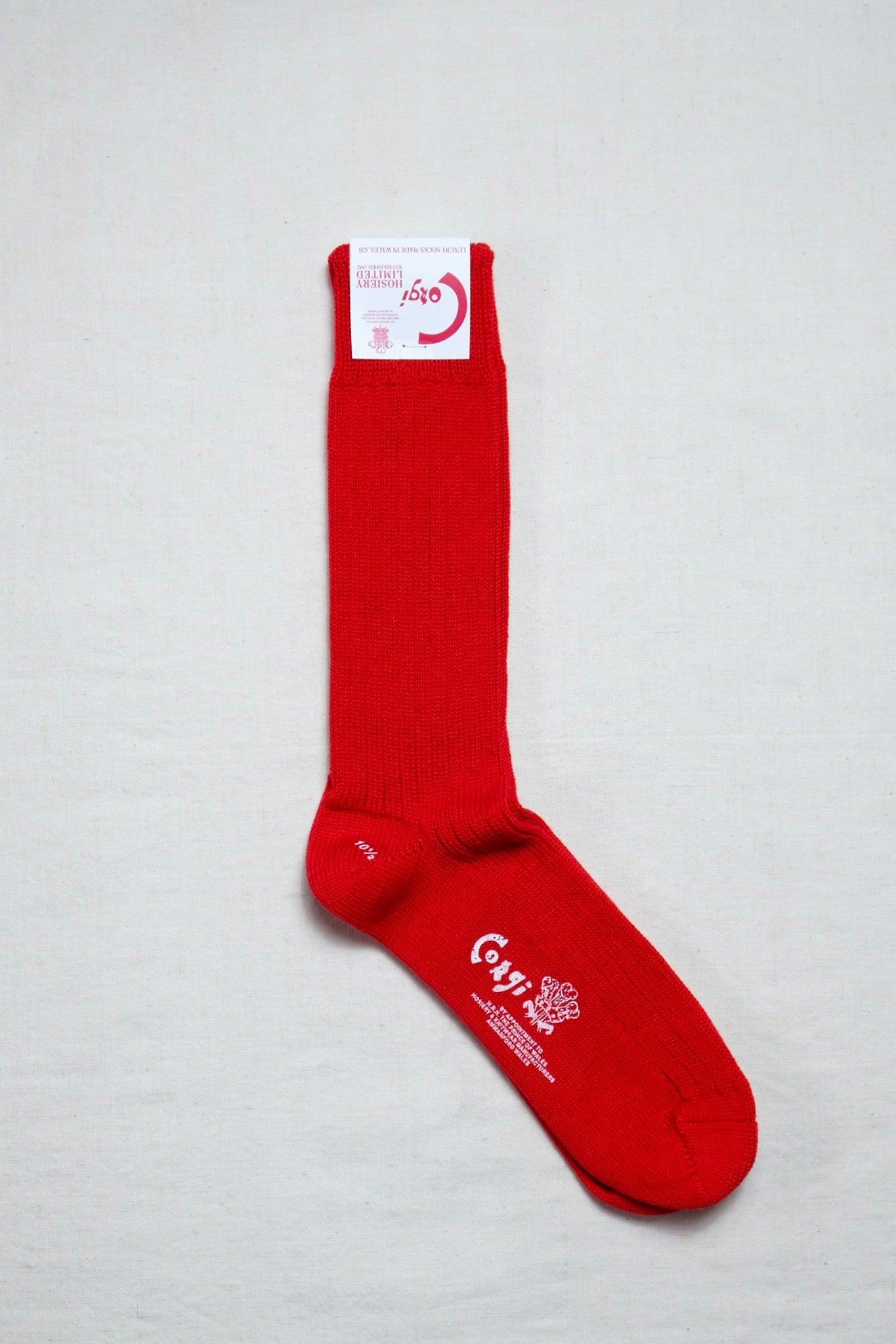 Corgi "MERCERIZED COTTON SOCKS / RED"