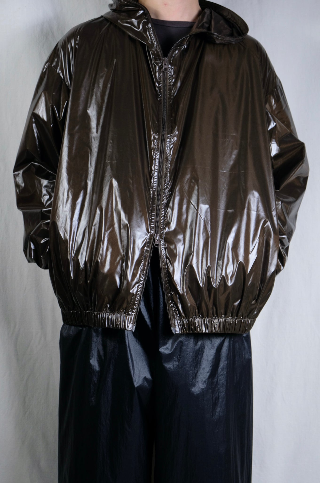 GABRIELA COLL GARMENTS "NO.216 (MEN'S) TECHNICAL HOODED JACKET / BROWN"