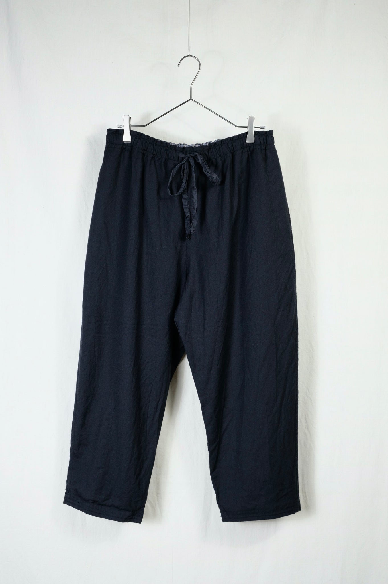 Chez VIDALENC "Pants Coulisse SL90 24AW / Wool Mar / BLACK"