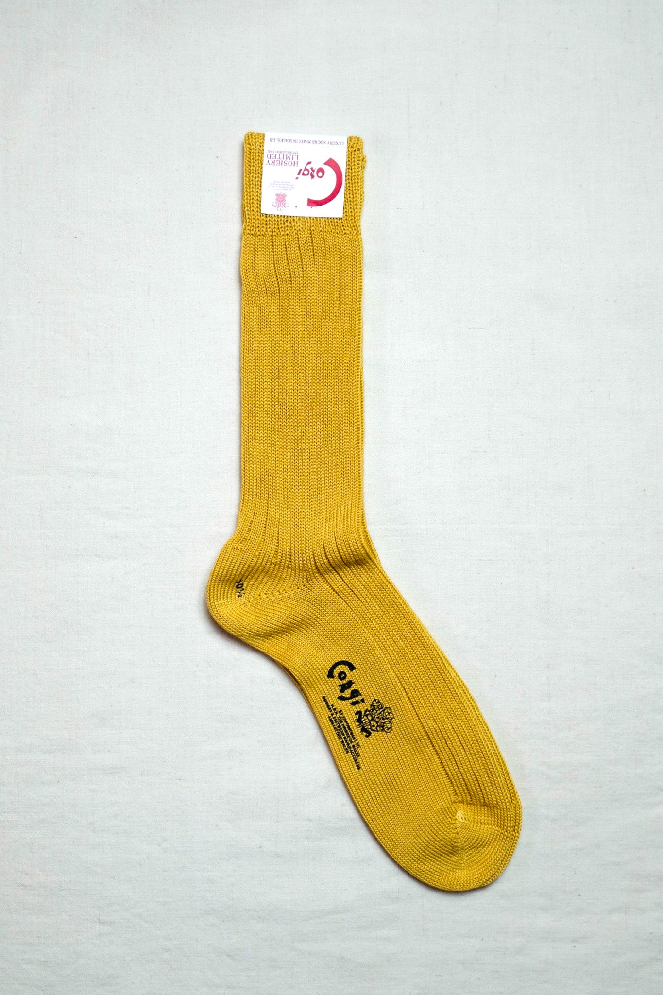 Corgi "MERCERIZED COTTON SOCKS / YELLOW BEIGE"