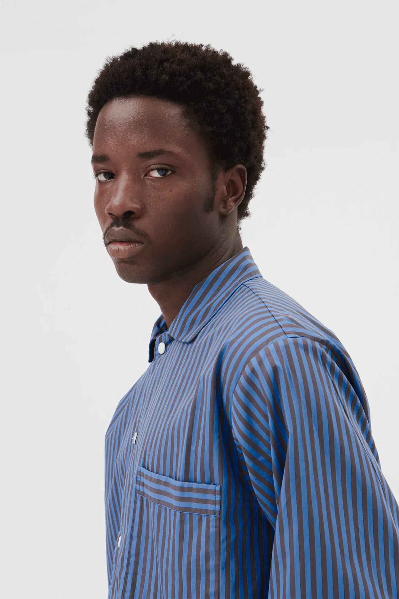 新品:tekla popin stripe shirt lido stripe Poplin pyjamas – long-sleeved shirt – Pin Stripes | Tekla