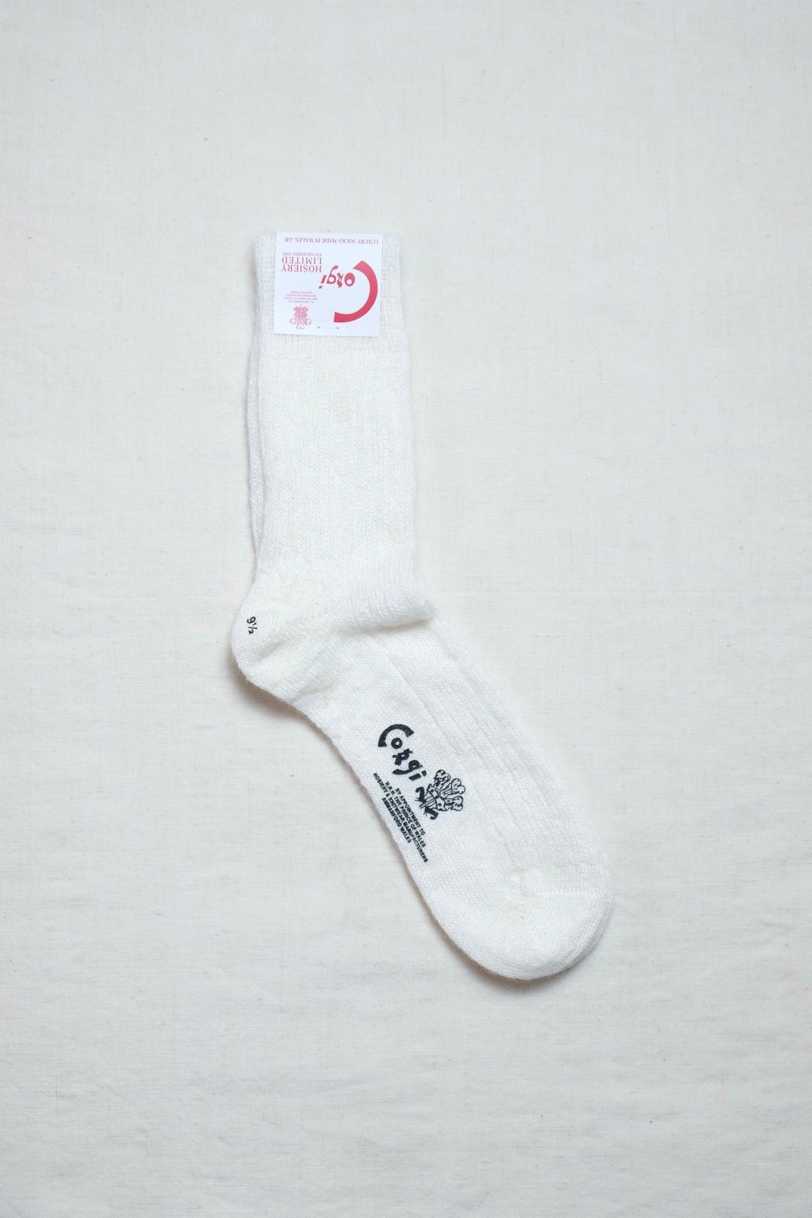 Corgi "PLAIN MOHAIR SOCKS / WHITE"