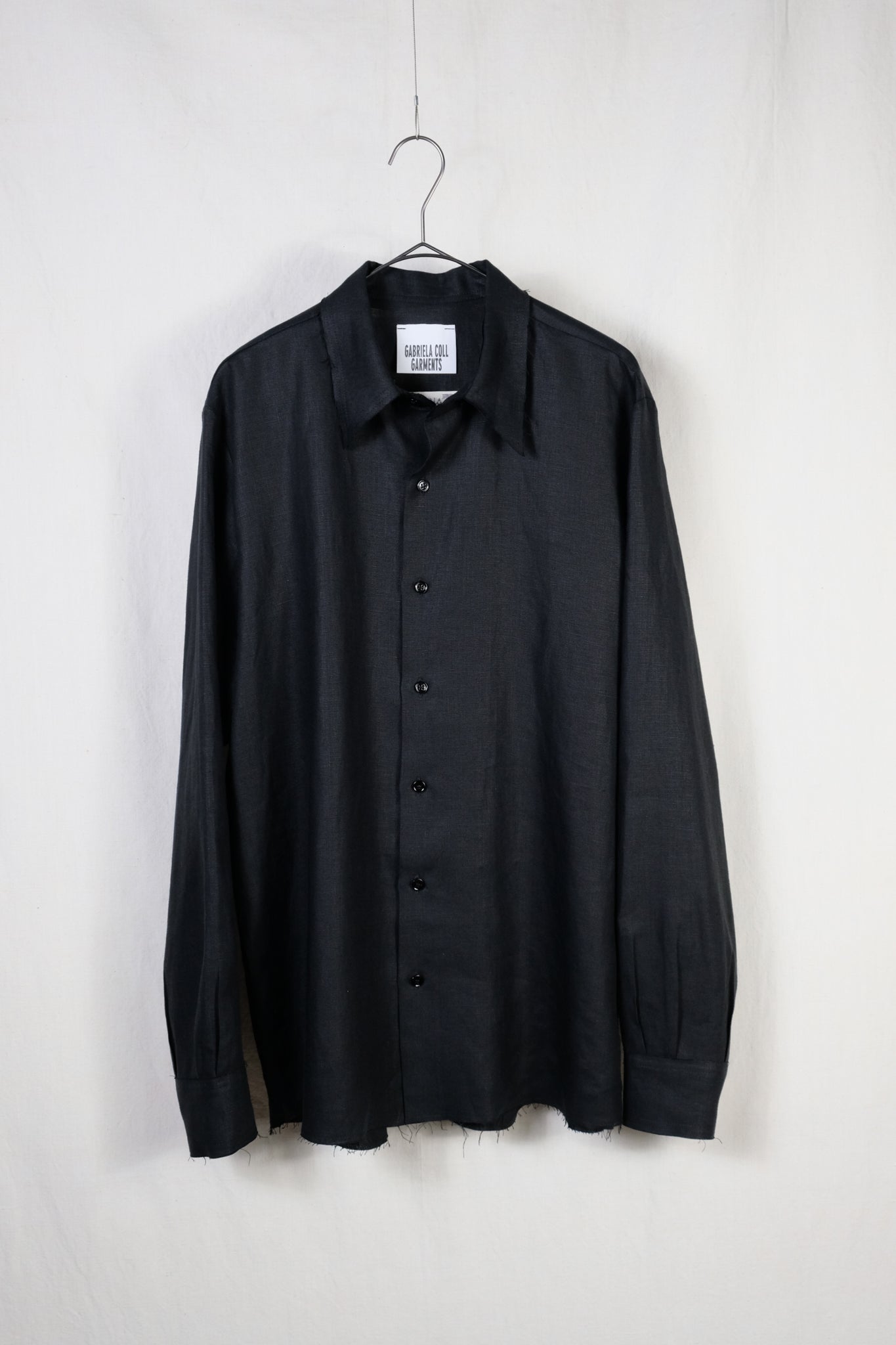 Gabriela Coll Garments "NO.197 LINEN SHIRT / BLACK"