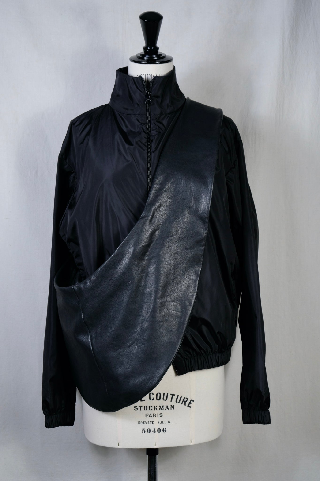 Gabriela Coll Garments "NO.250 CROSSED LEATHER BAG / BLACK"