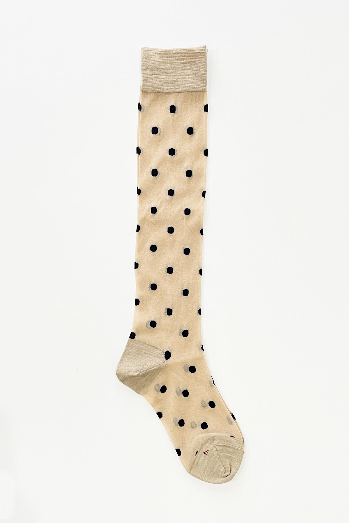 babaco "SHEER DOT STOCKING / BEIGE×BLACK"