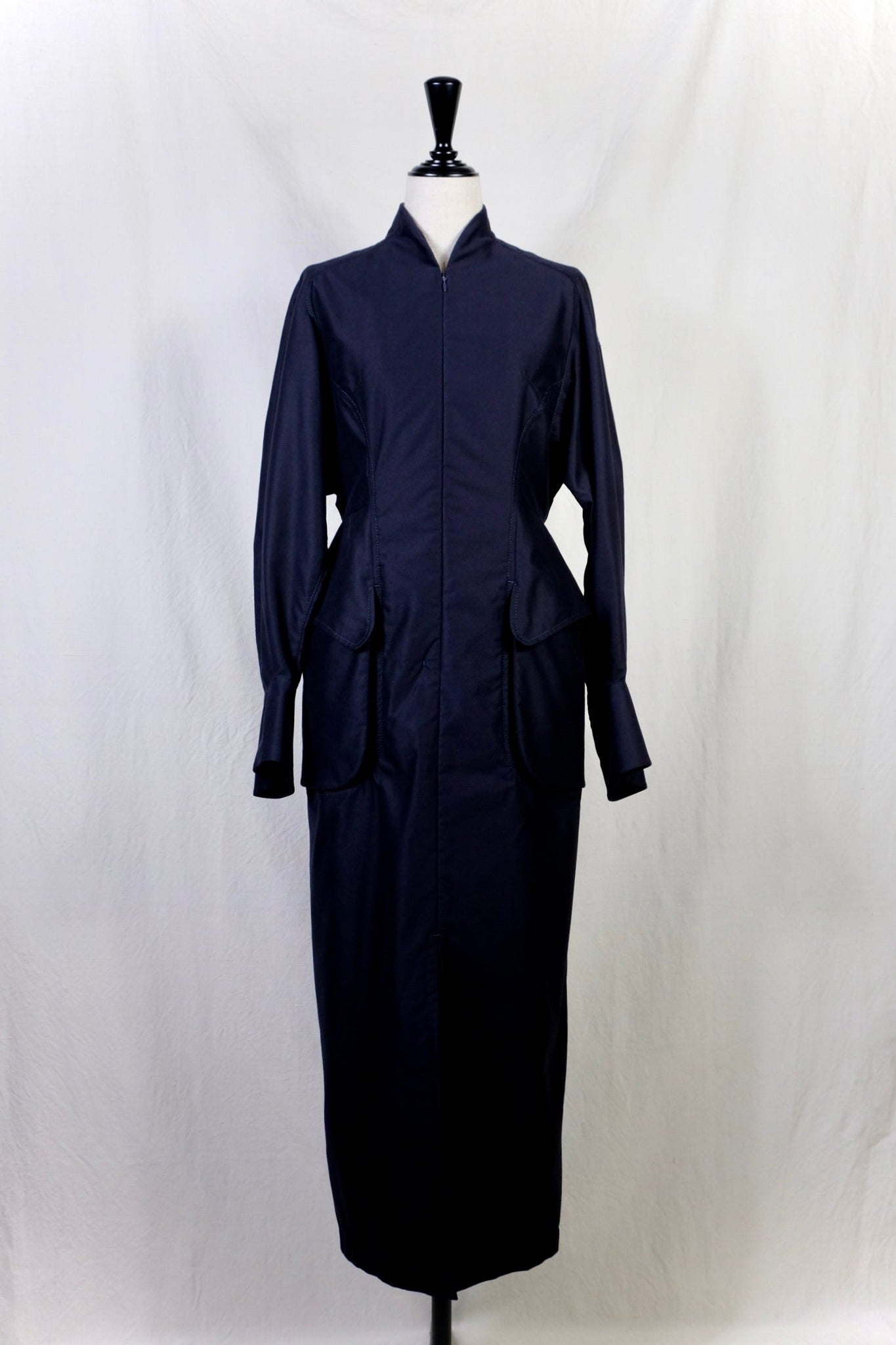 Mame Kurogouchi "BRUSHED COTTON PEPLUM DRESS"