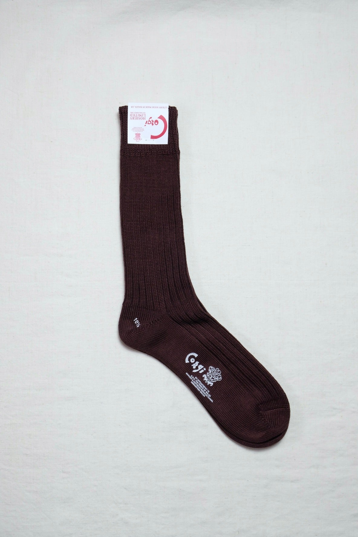 Corgi "MERCERIZED COTTON SOCKS / BROWN"