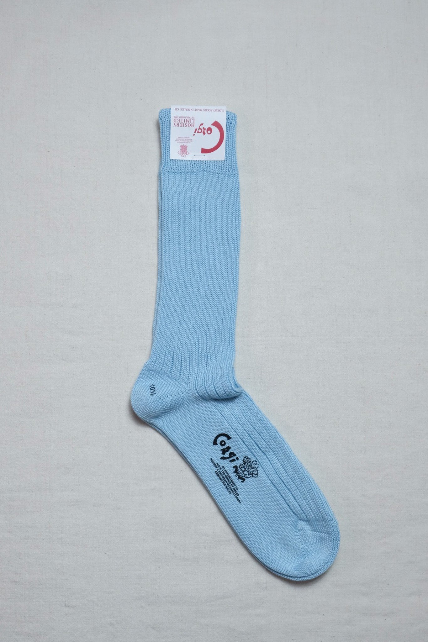 Corgi "MERCERIZED COTTON SOCKS / SKY BLUE"