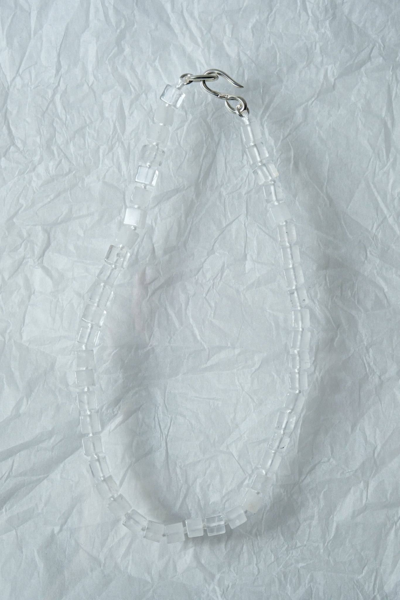 R.ALAGAN "CUBE STONE NECKLACE / WHITE JADE (LIMITED ITEM) "