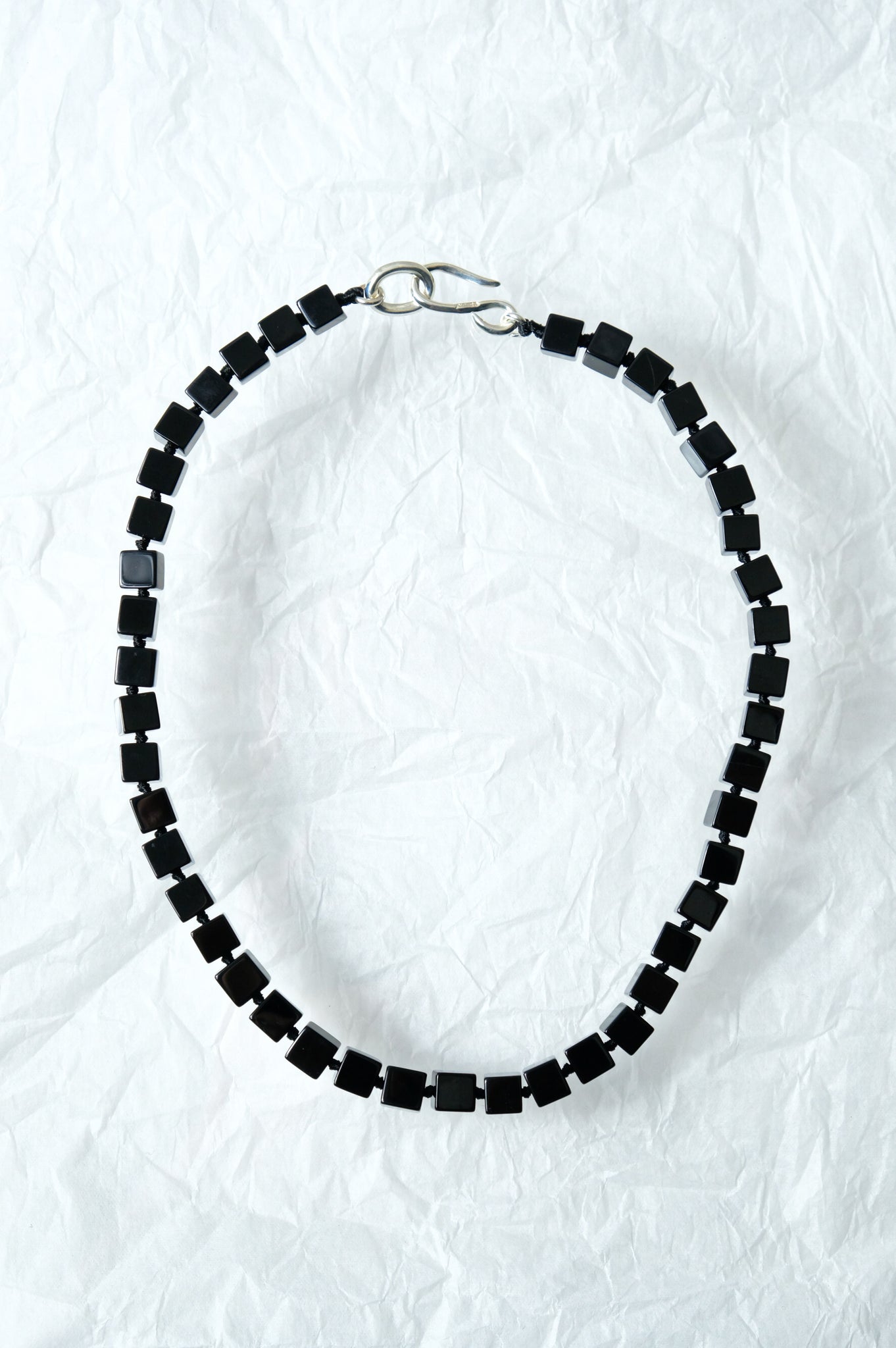 R.ALAGAN "CUBE STONE NECKLACE / BLACK ONYX (LIMITED ITEM)"