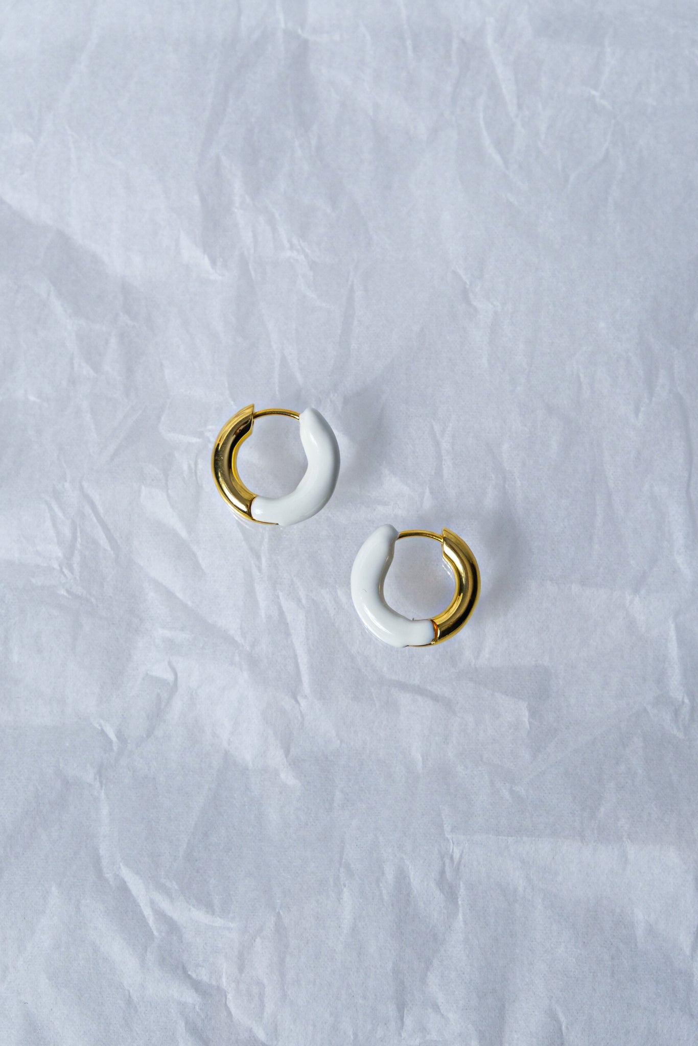 R.ALAGAN "DIPPED TINY ALL ROUND HOOPS GOLD×IVORY"