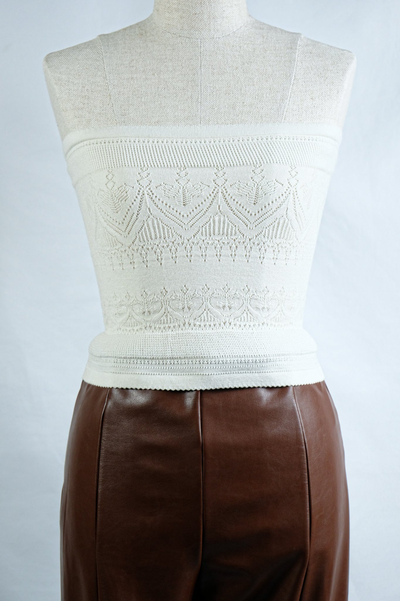 新品未使用！FUMIKA_UCHIDA KNITTING BELLYBAND FUMIKA_UCHIDA/SILK LACE KNITTING BELLYBAND(LIGHT BROWN)