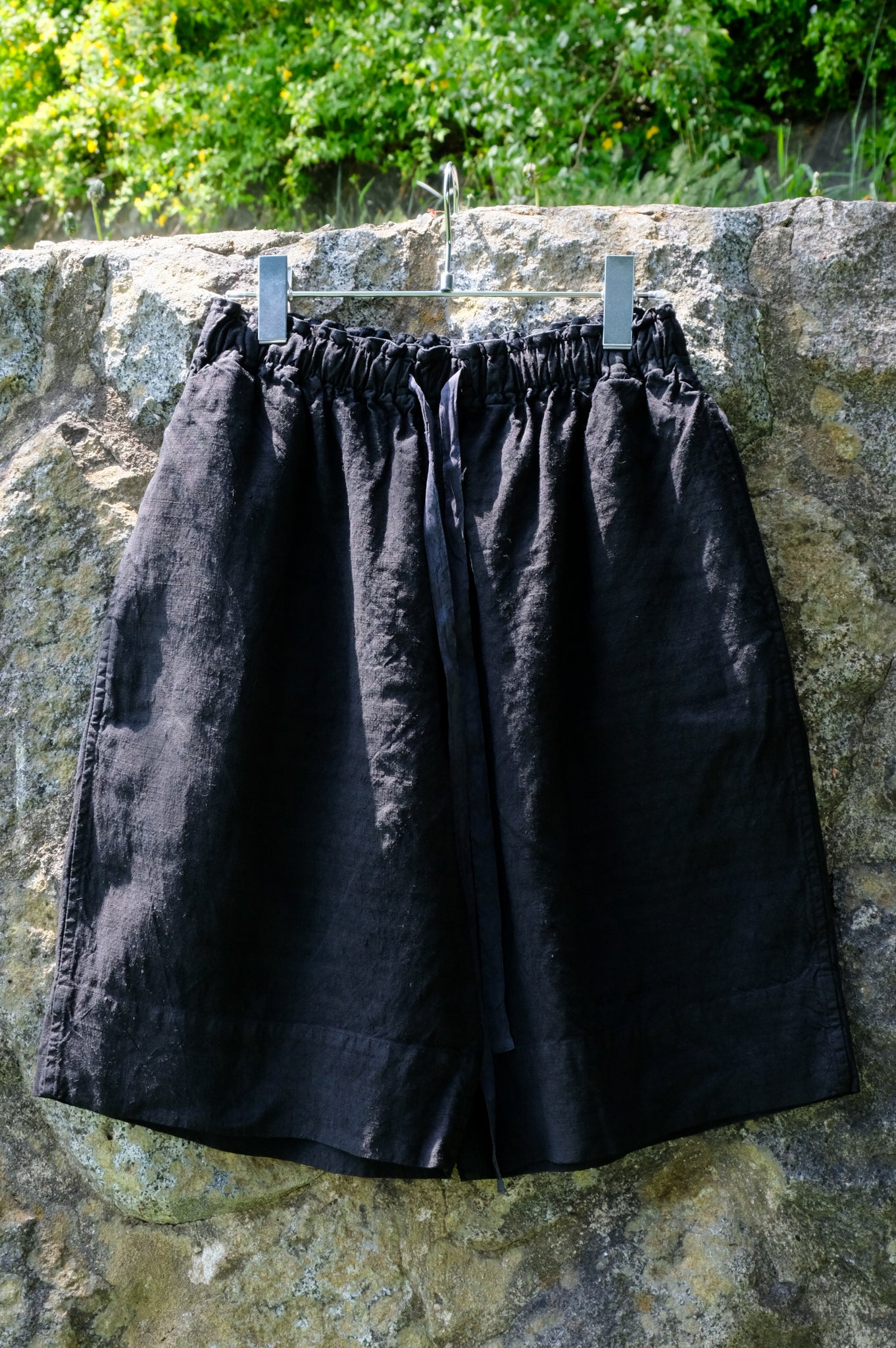 Chez VIDALENC "Pants Coulisse L55 / Antic Linen / Washed Black"