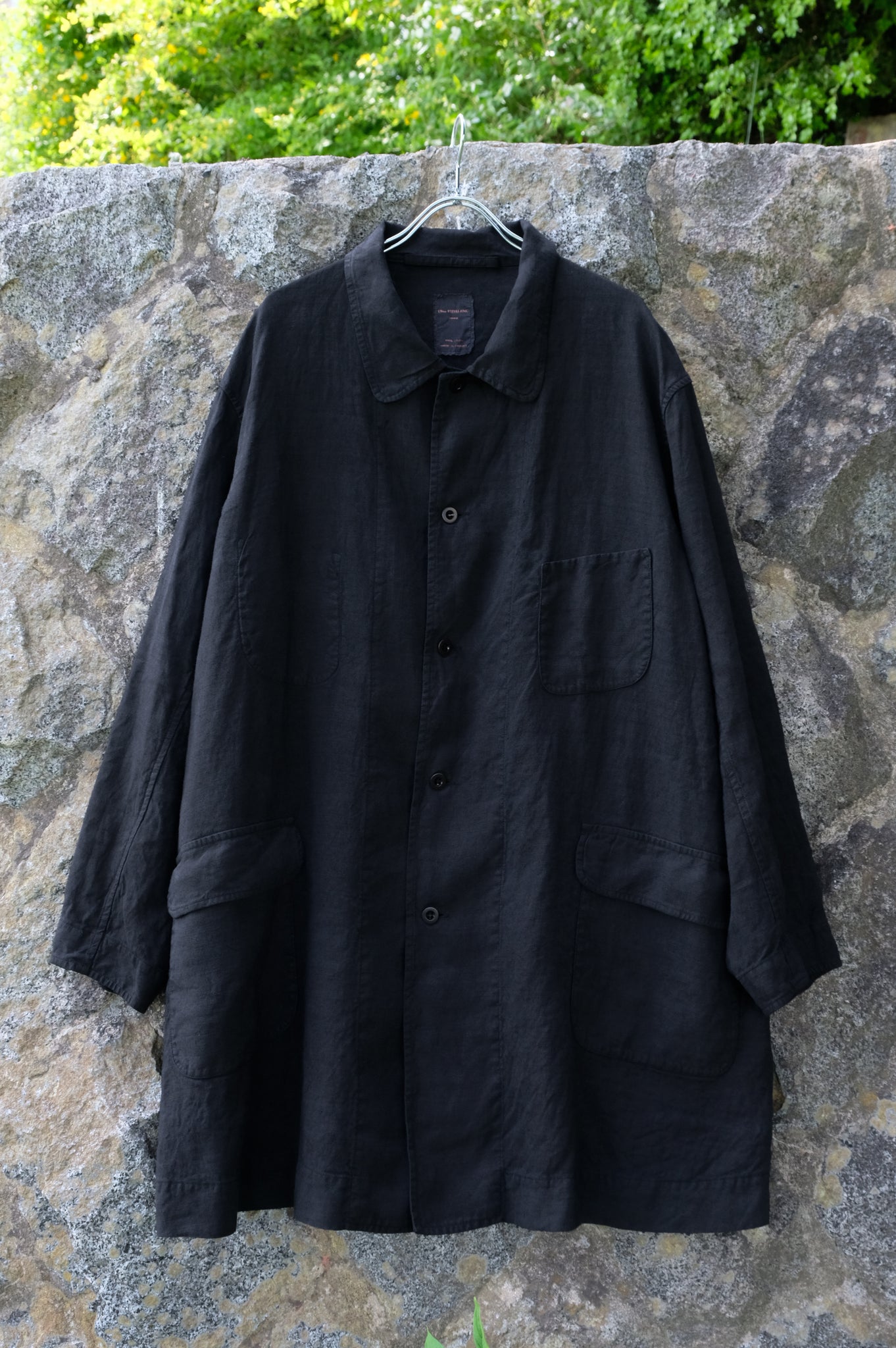 Chez VIDALENC "Coat Malbo / Antic Linen / Washed Black"